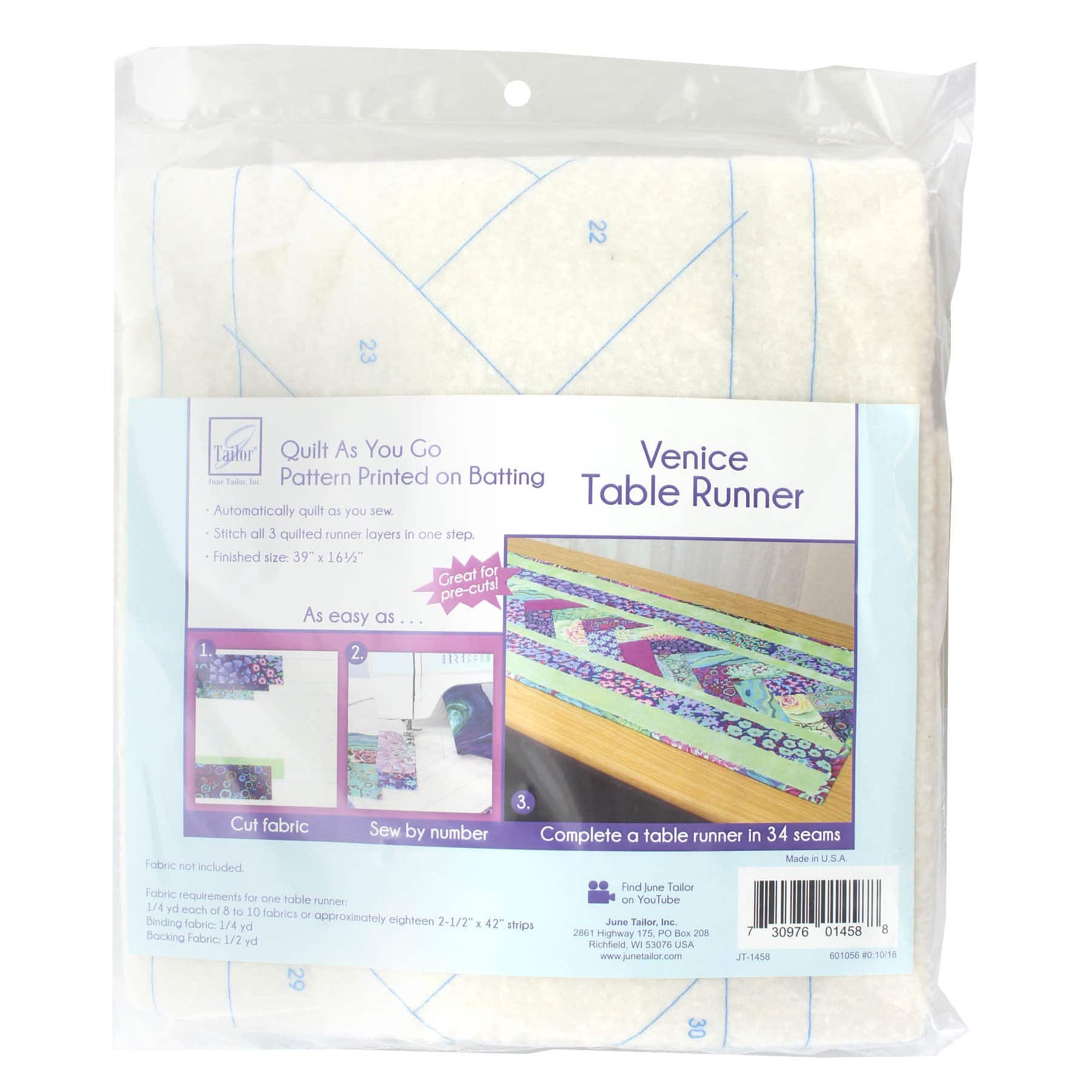 June Tailor Quilt As You Go Venice Table Runner