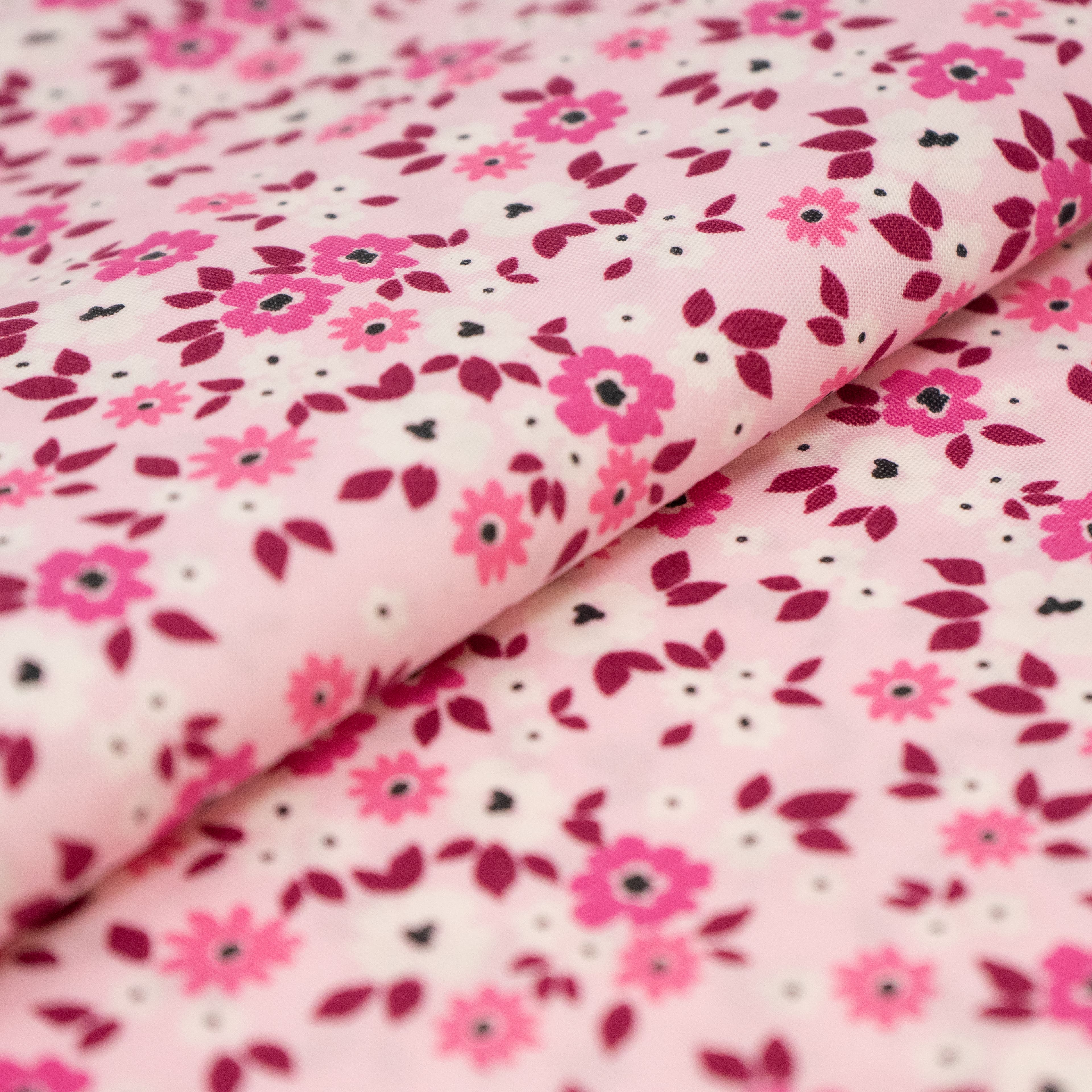 SINGER® Pink Floral Cotton Fabric