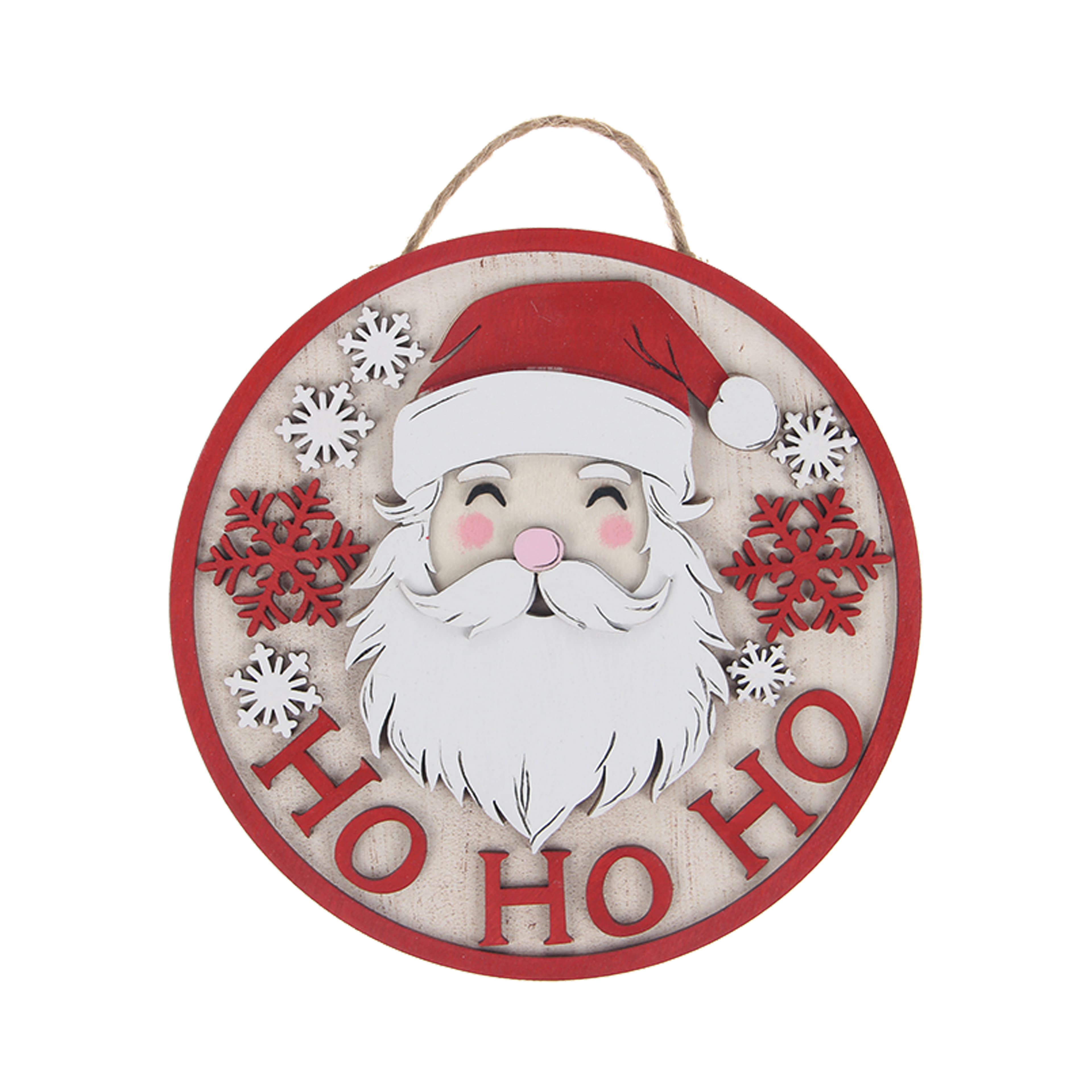 6&#x22; Santa Plaque DIY Wood D&#xE9;cor Kit by Make Market&#xAE;