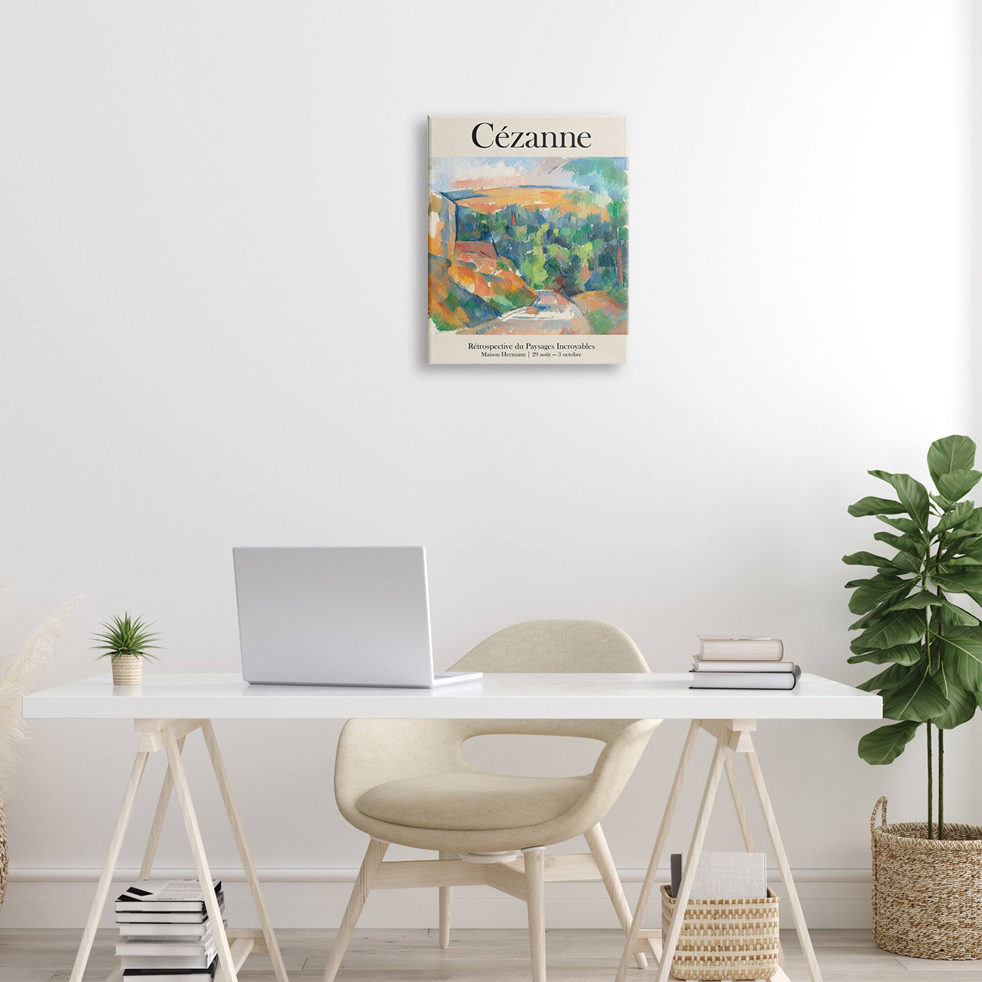 Stupell Industries Traditional Cezanne Landscape Painting Exhibition Poster Canvas Wall Art