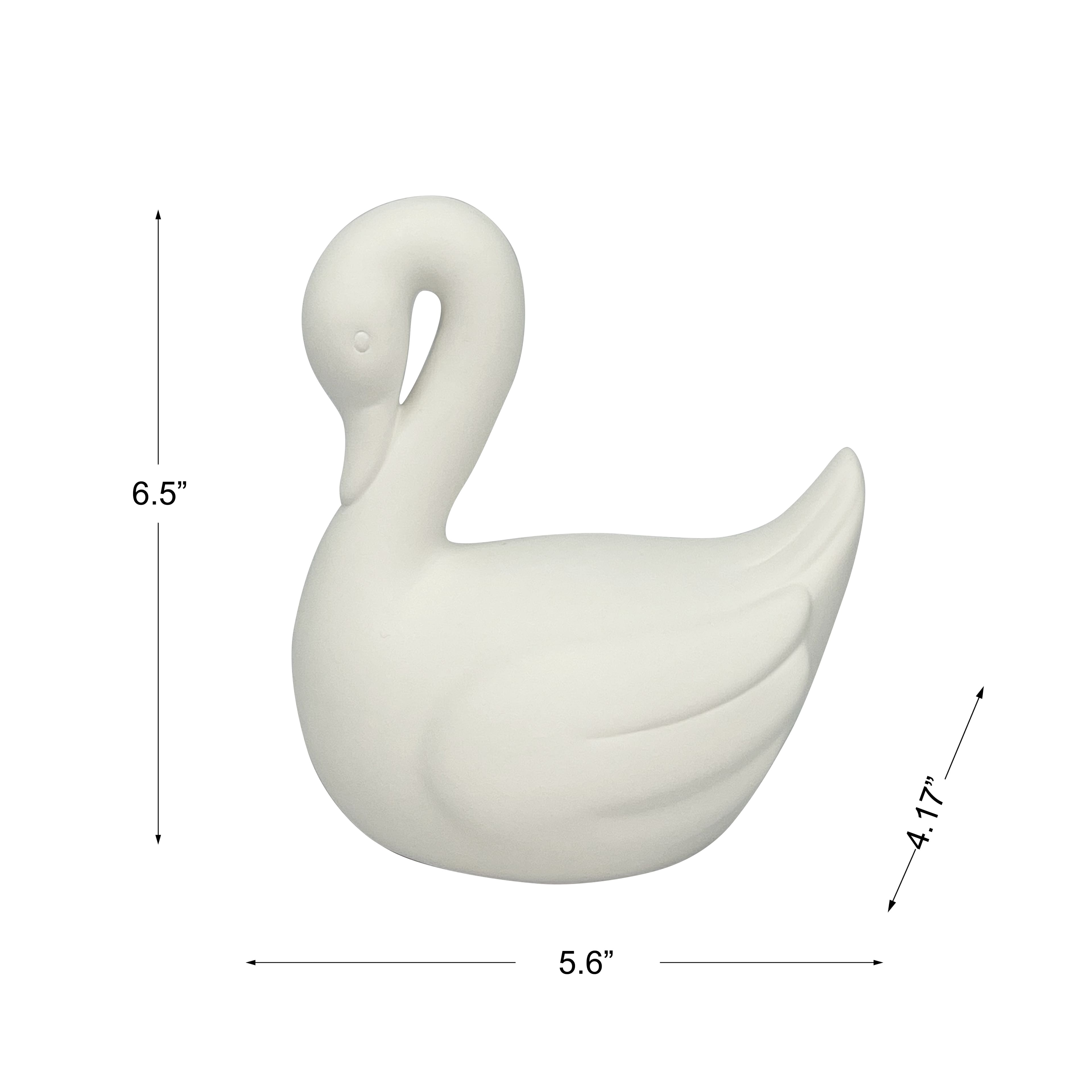 6.5" DIY Ceramic Swan Figurine by Make Market®