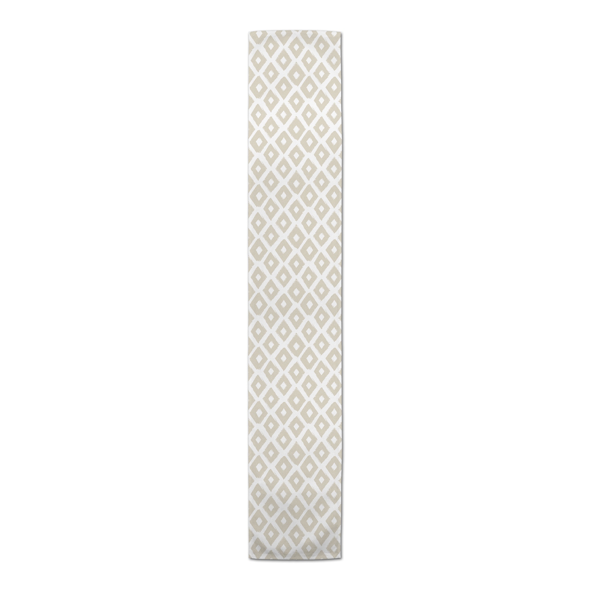 Gray Brush Diamonds Indoor/Outdoor Table Runner
