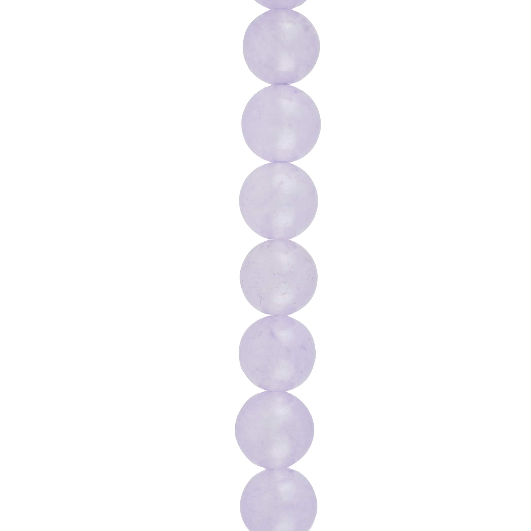 12 Pack: Light Purple Quartz Round Beads, 8mm by Bead Landing™