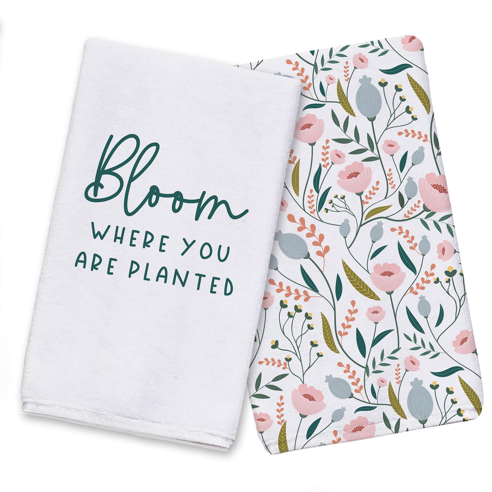 Bloom Where Planted Tea Towel - Set of 2