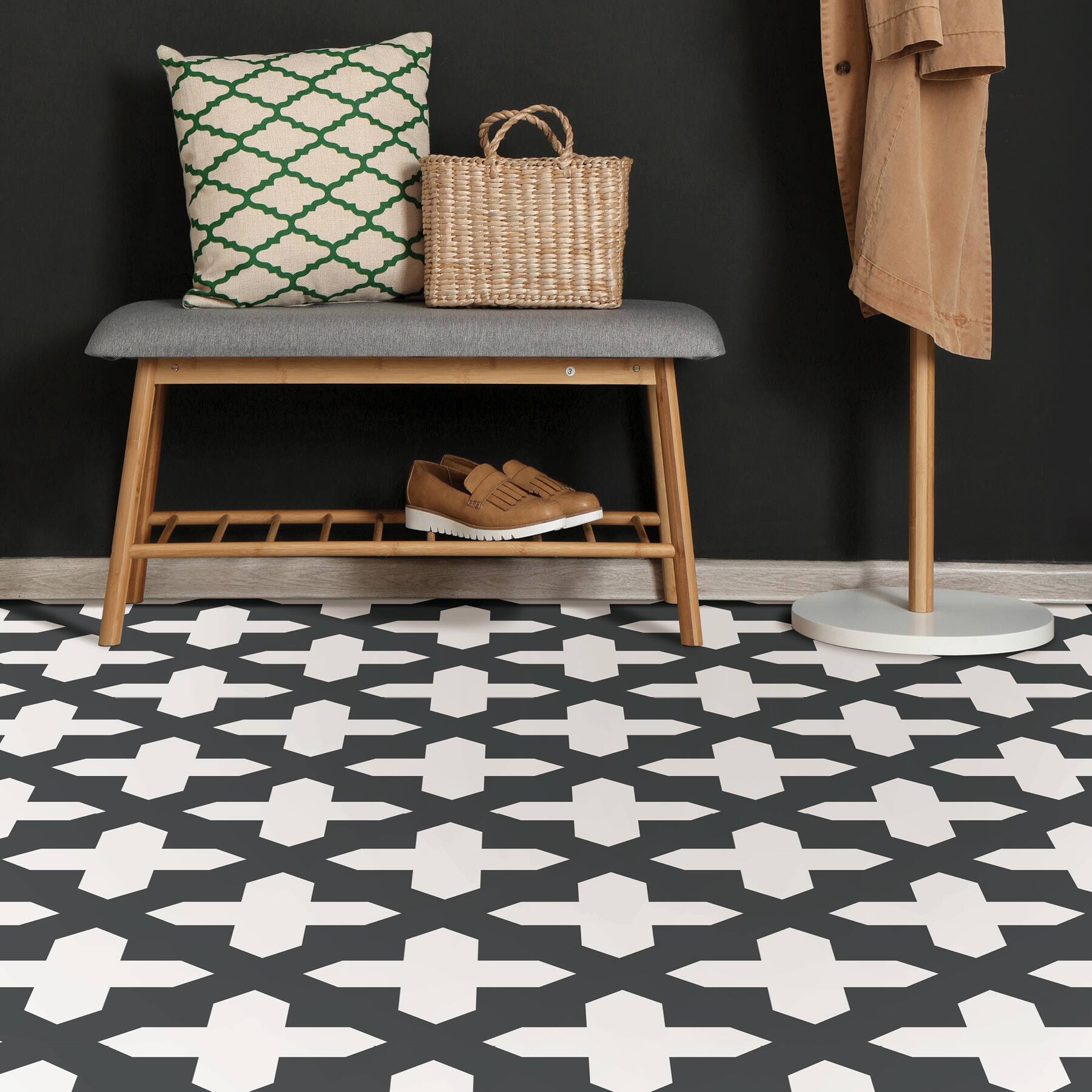 FloorPops Nordic Peel &#x26; Stick Floor Tiles