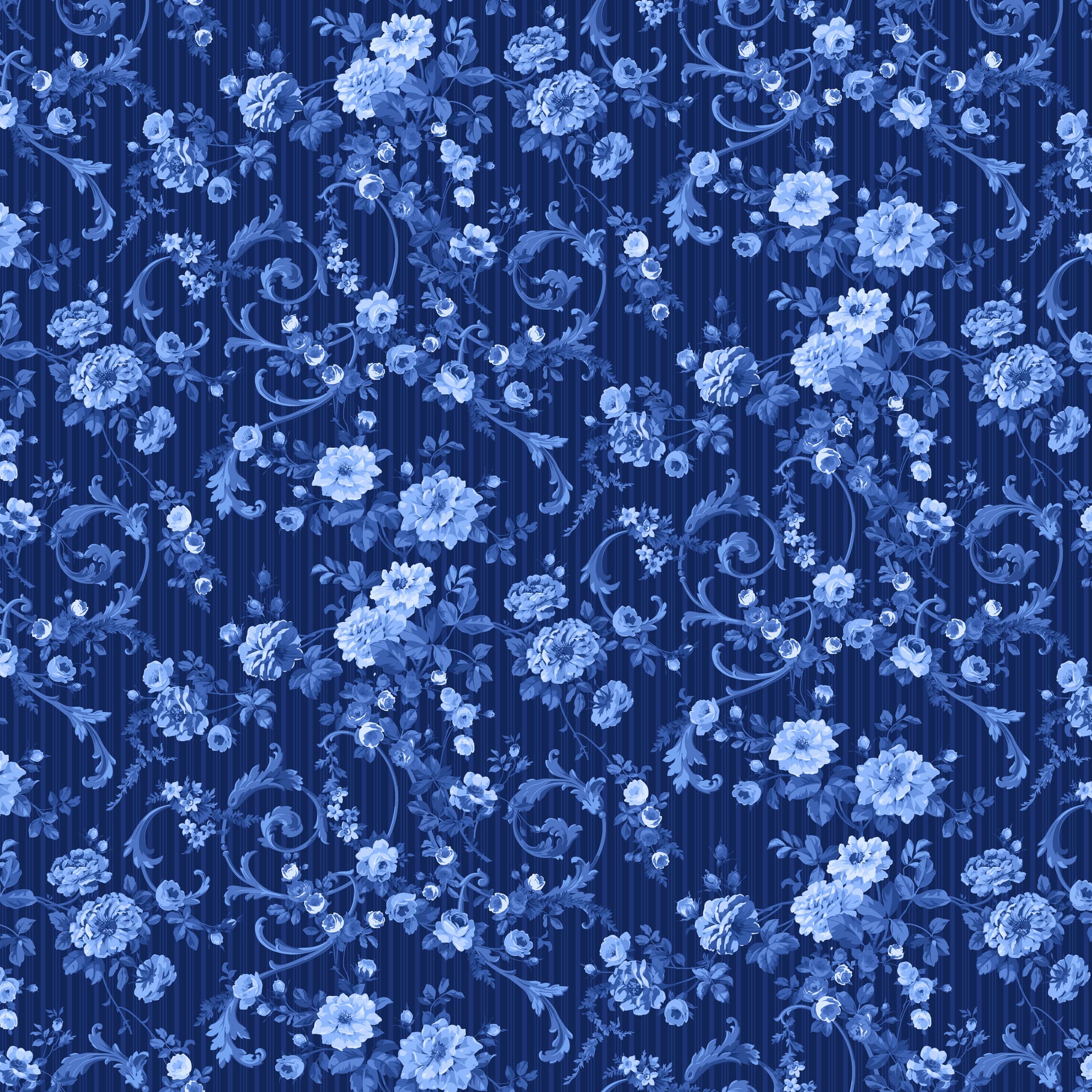 Find The Blue Porcelain Rose Scroll Cotton Fabric At Michaels