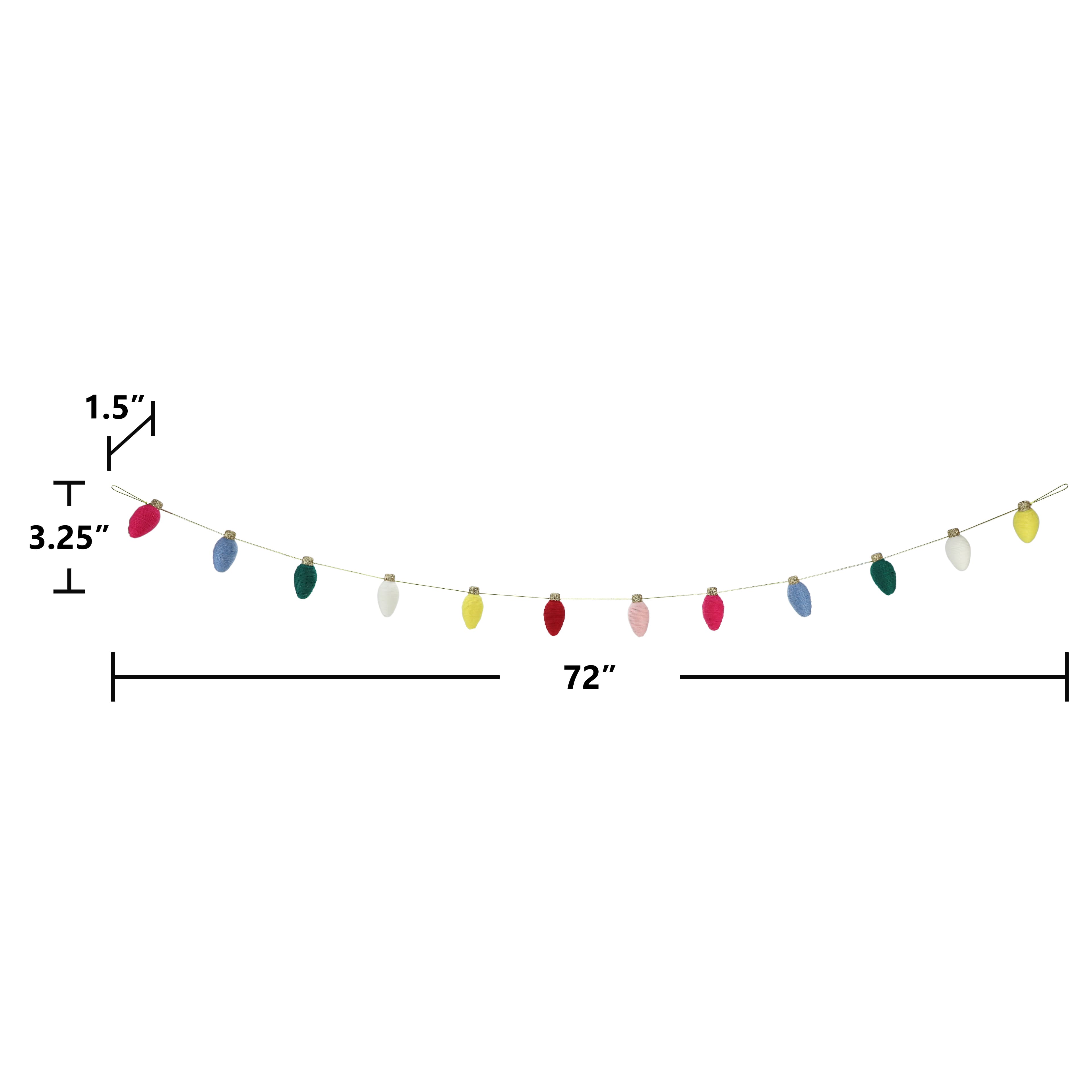 6ft. Multicolor Fabric Bulbs Garland by Ashland&#xAE;