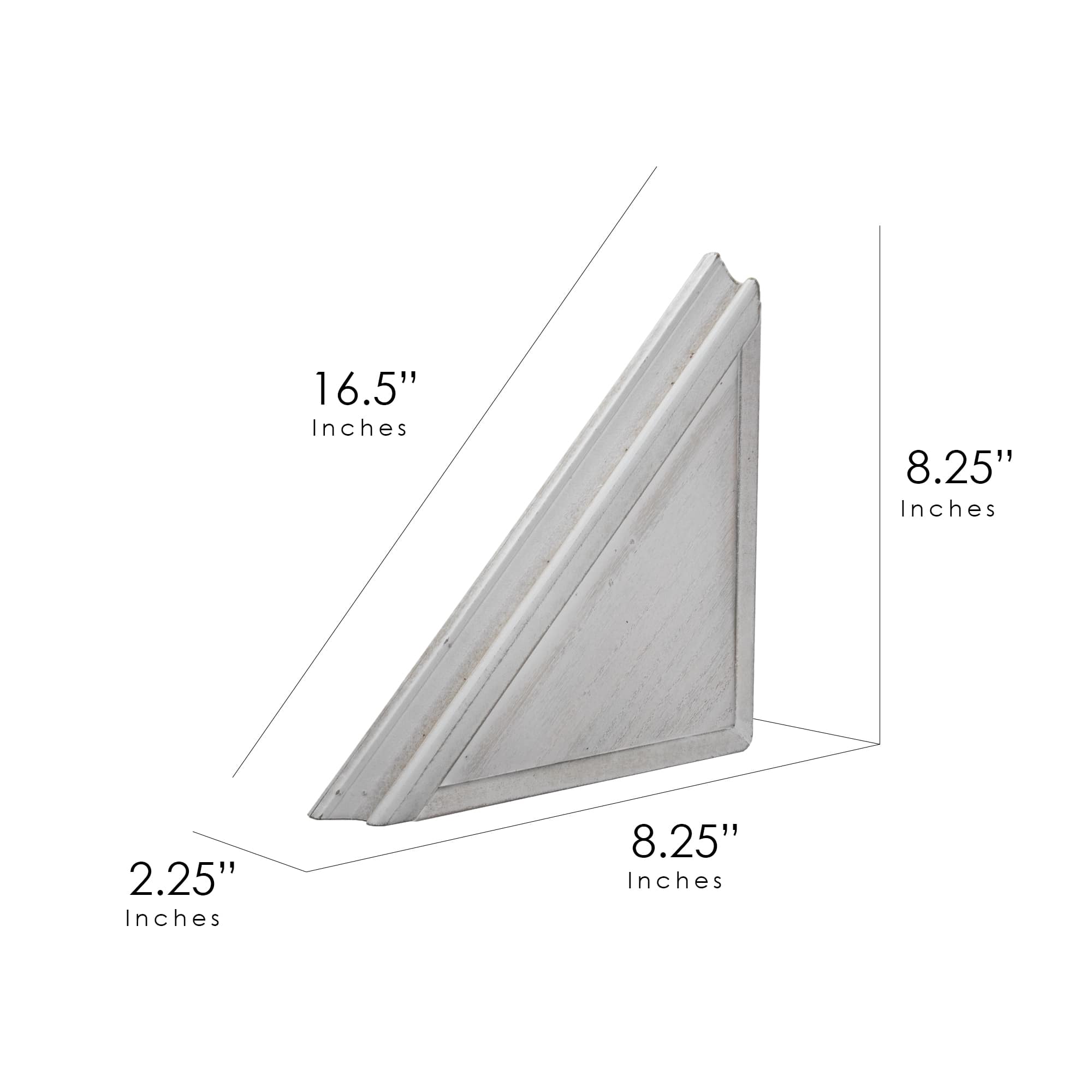 White Floating Beveled Corner Shelves Set
