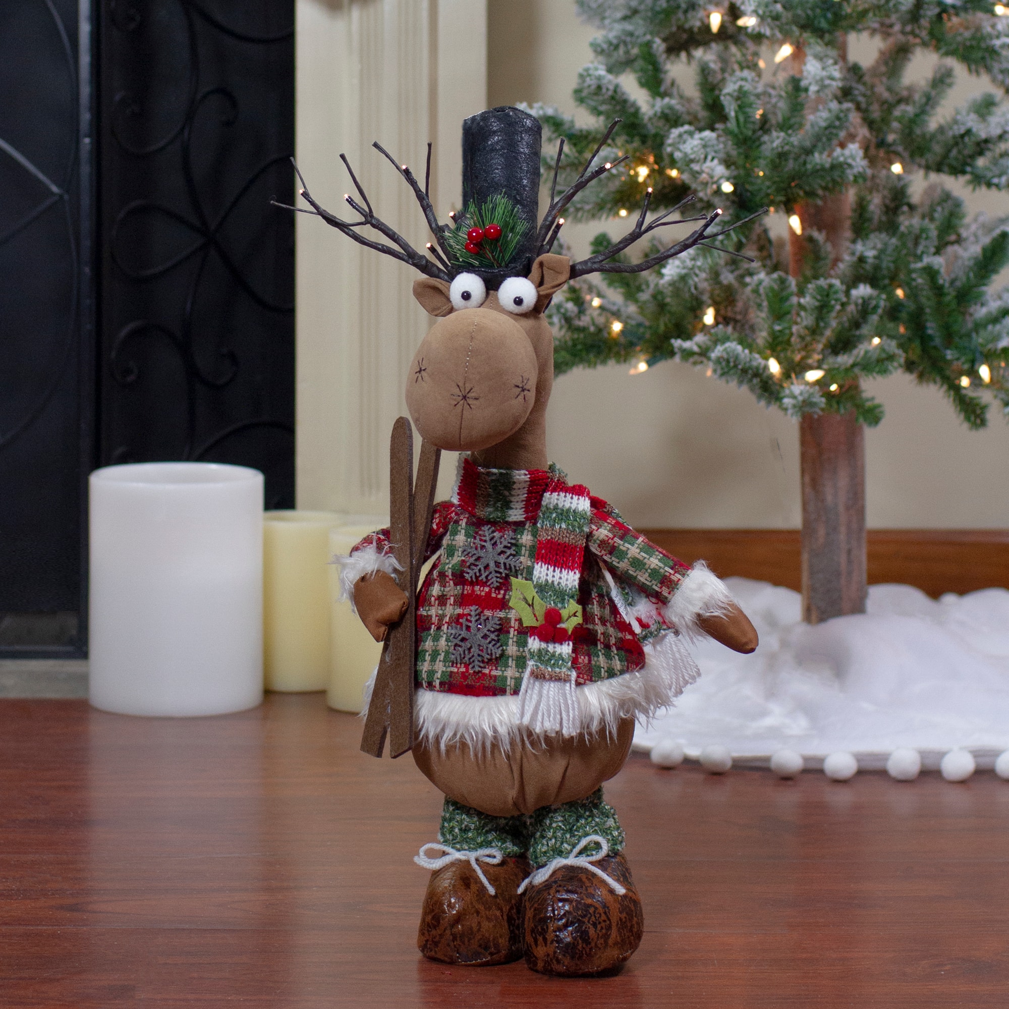 show original title Details about   Christmas Decoration Moose antler elk antler Polyresin Decoration 