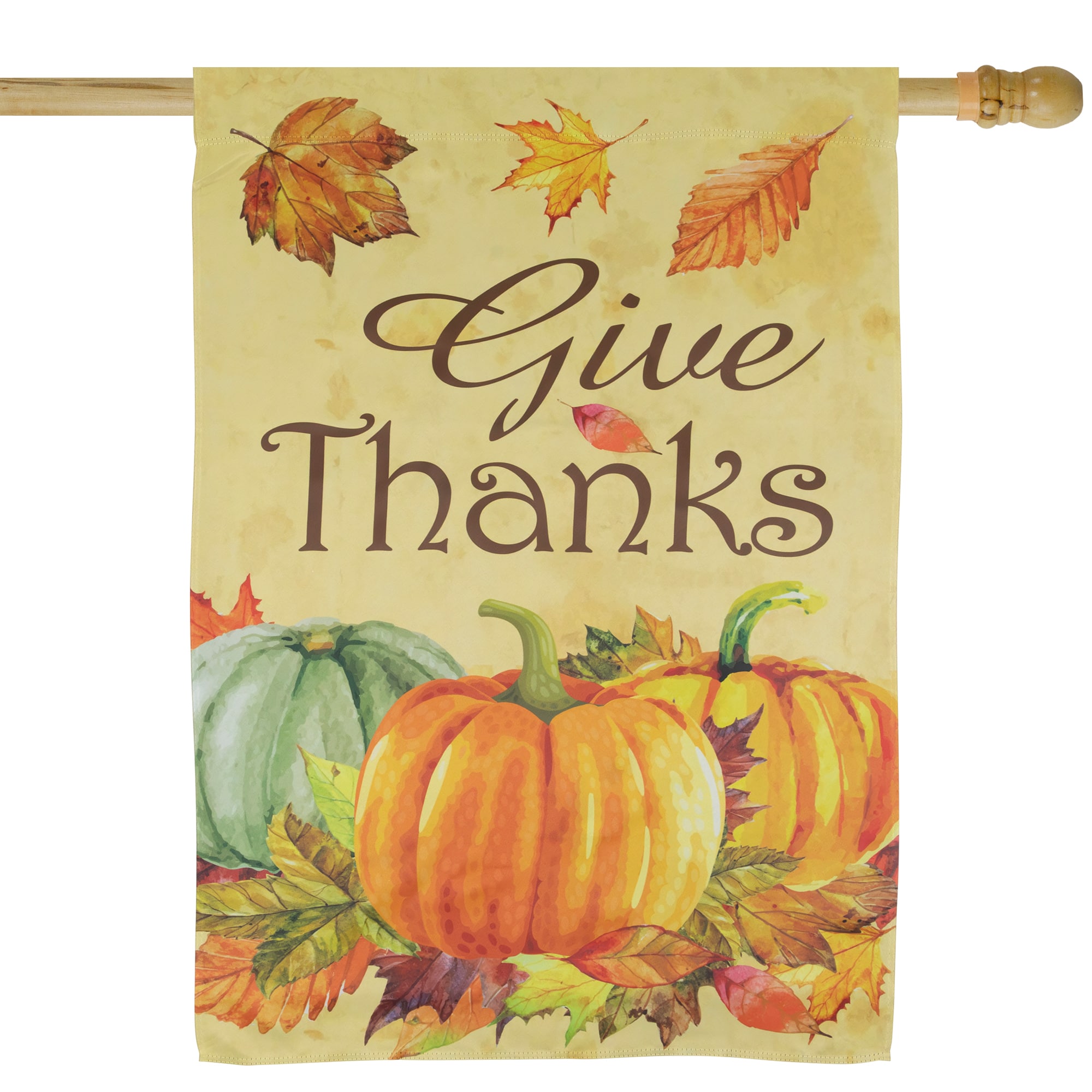40" Give Thanks Autumn Harvest Garden Flag