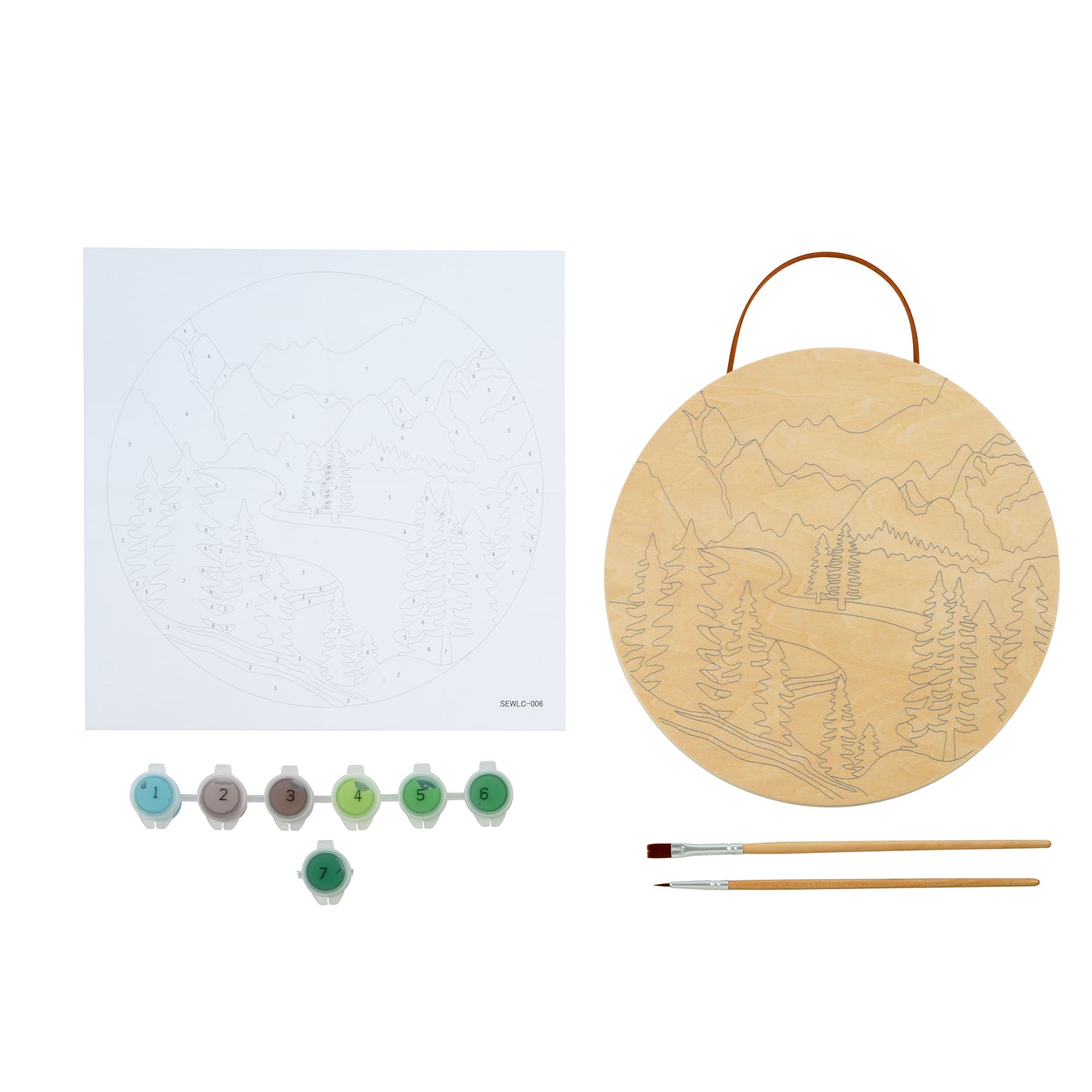 Green Mountain Landscape Plywood Surface Paint-by-Number Kit by Artist&#x27;s Loft&#x2122;