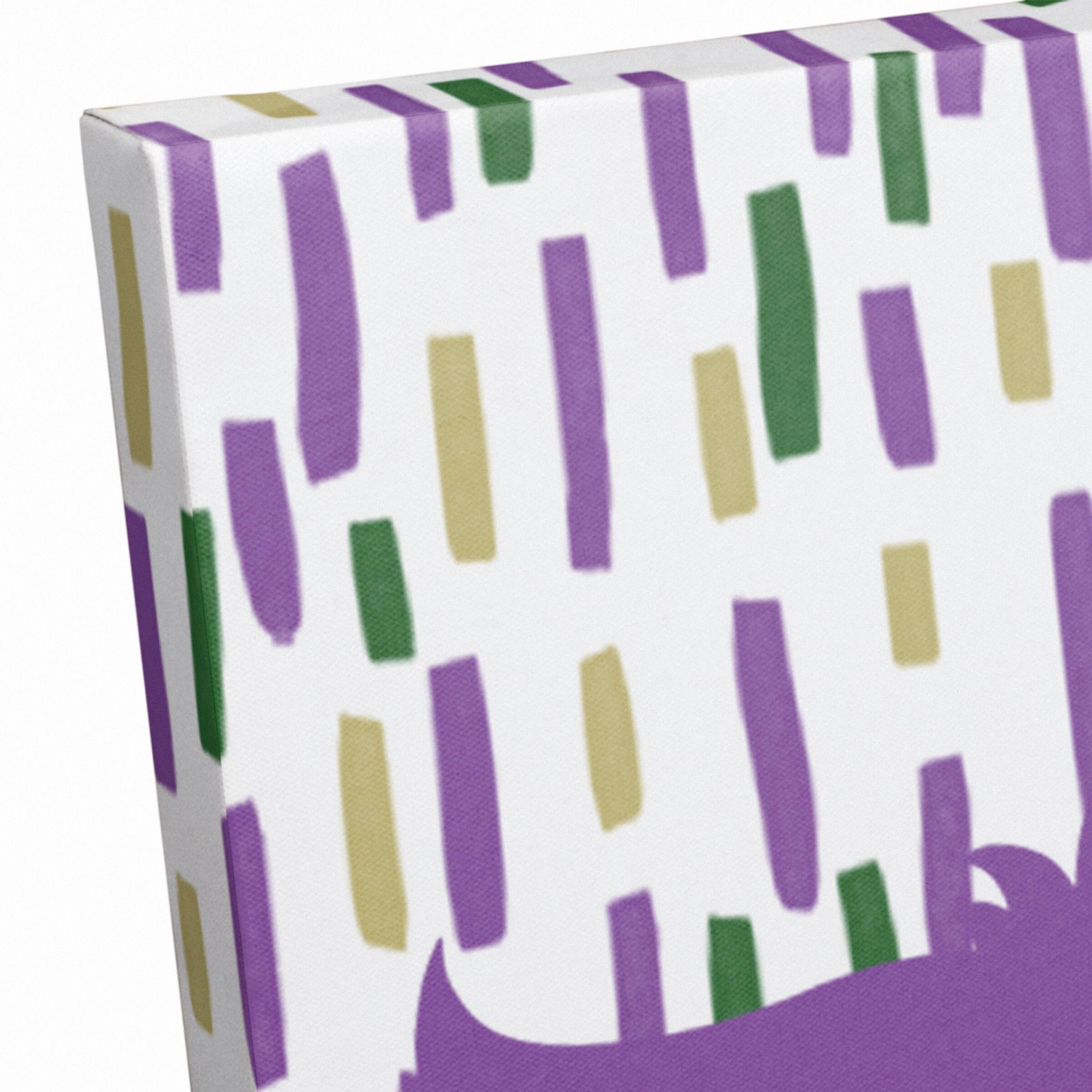 Confetti Mask Mardi Gras Canvas Wall Art