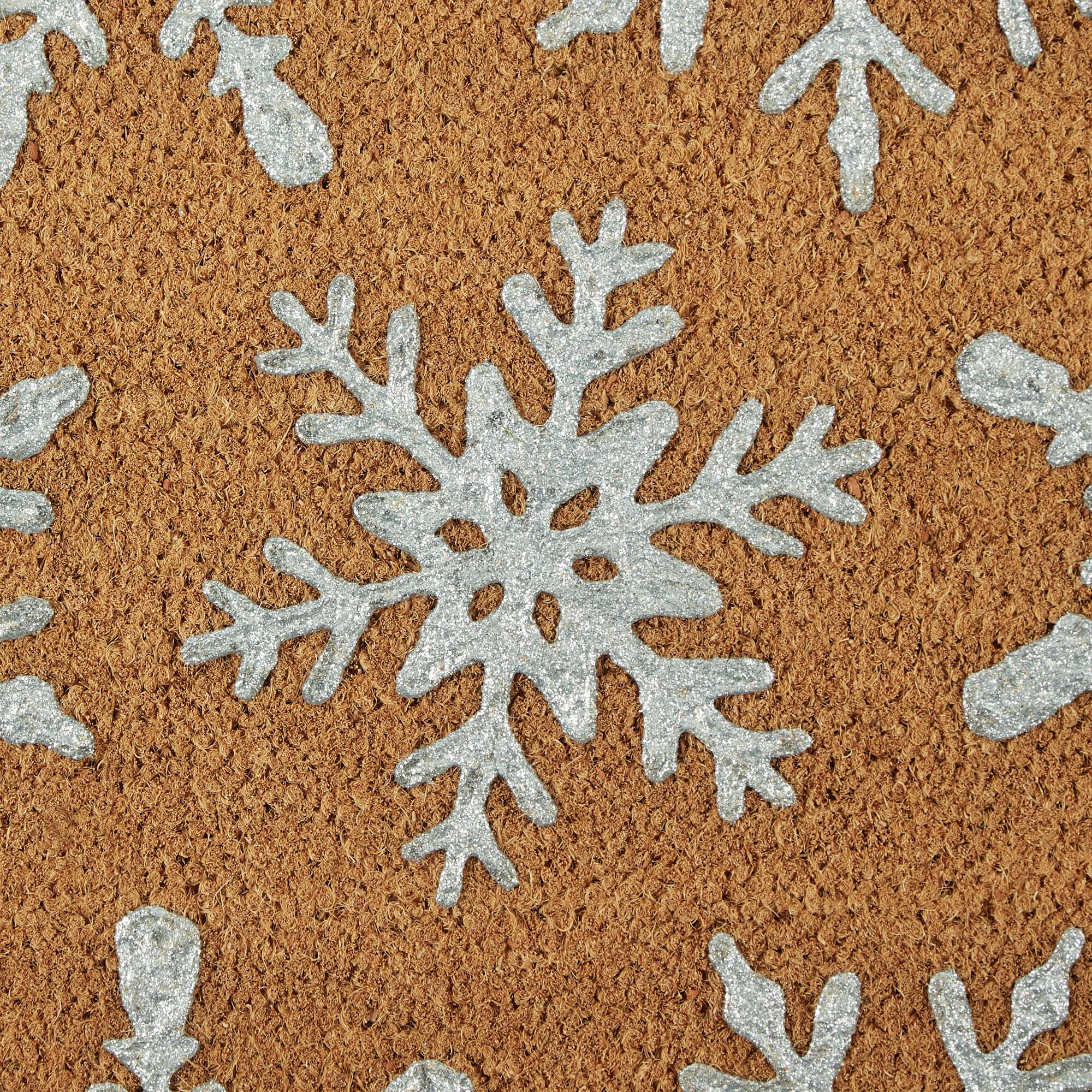 DII&#xAE; Silver Snowflakes Glitter Doormat