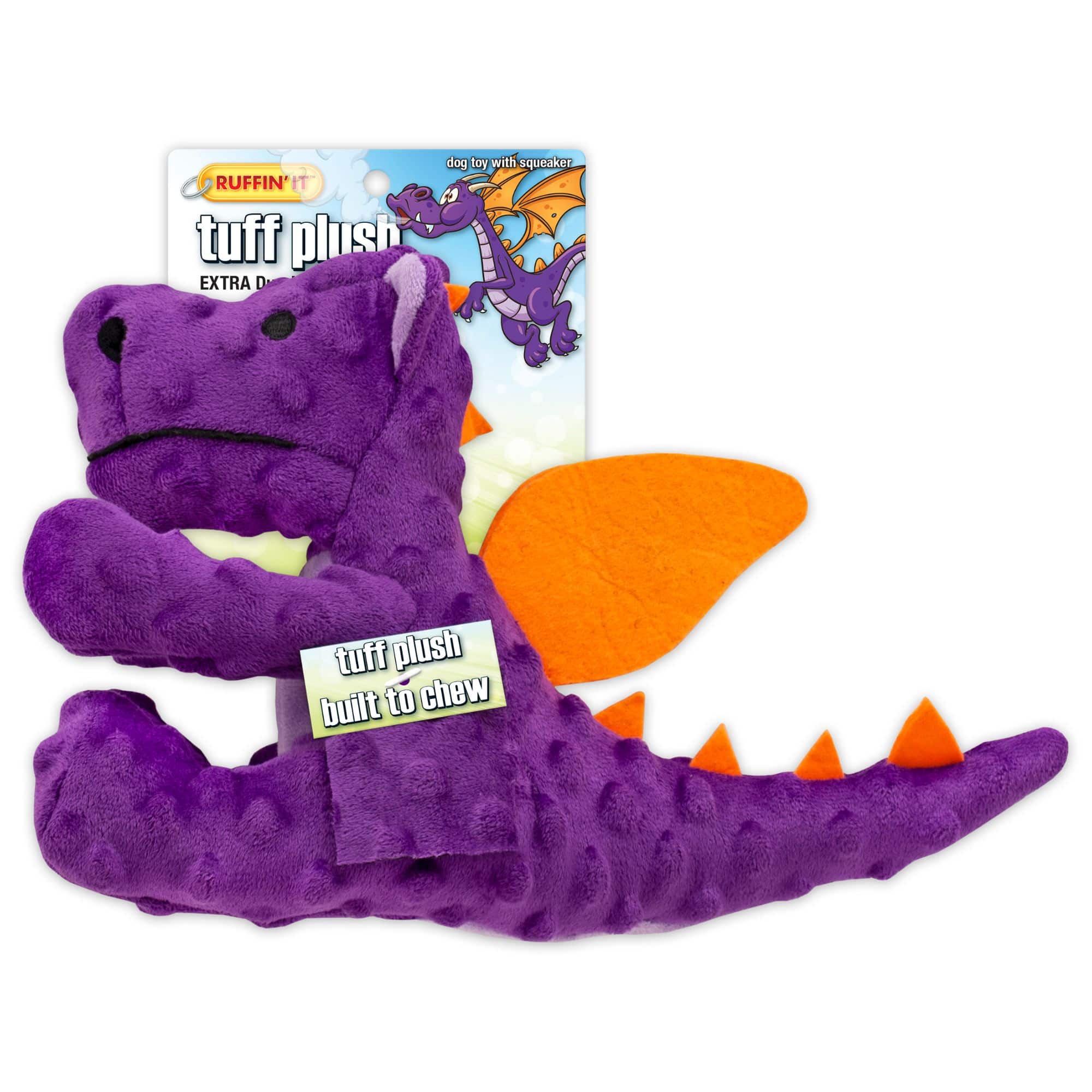 Ruffin&#x27; It&#x2122; Tuff Plush Dragon Dog Toy