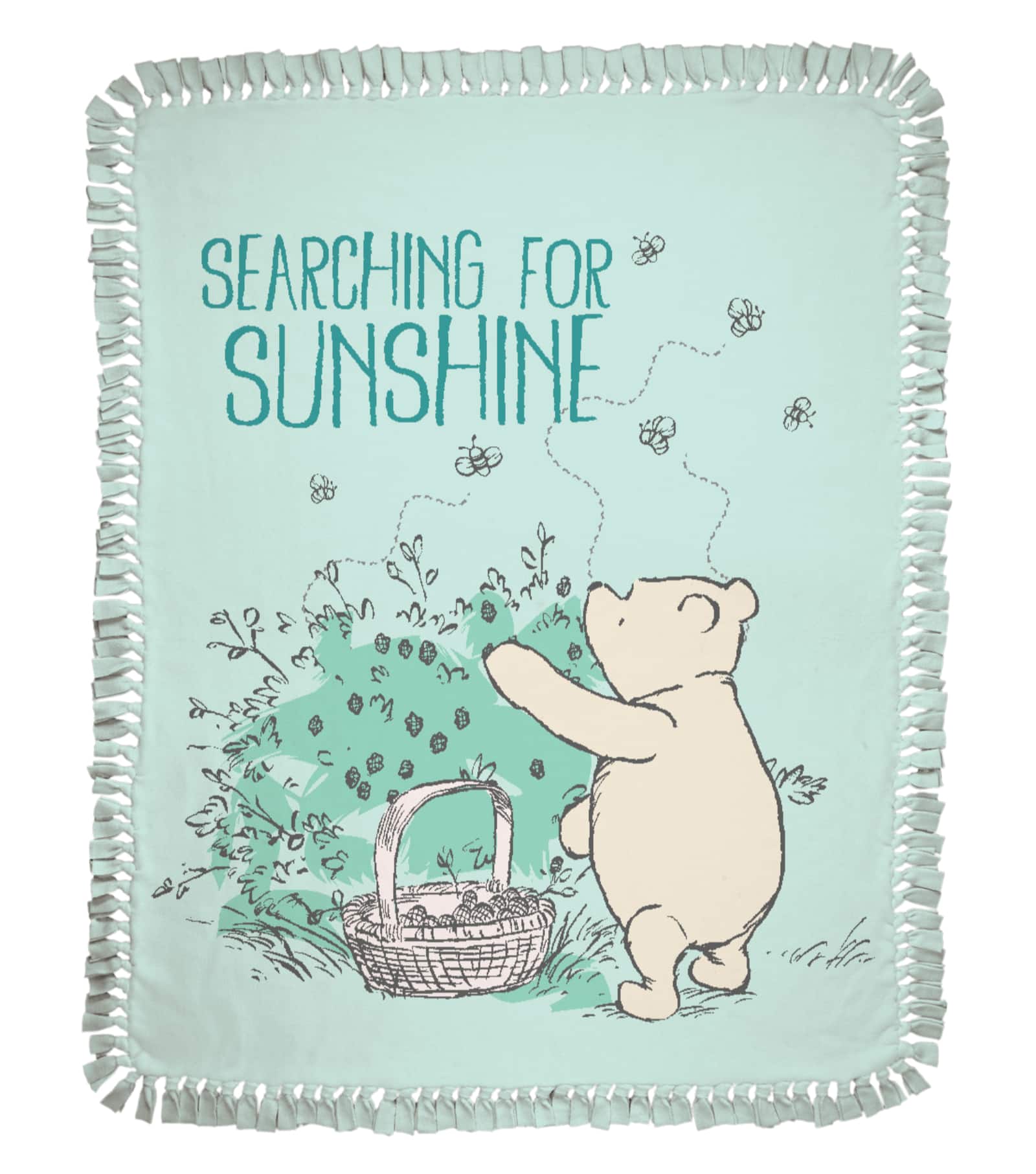 Winnie the Pooh 72" Searching for Sunshine No Sew Fleece Throw Kit