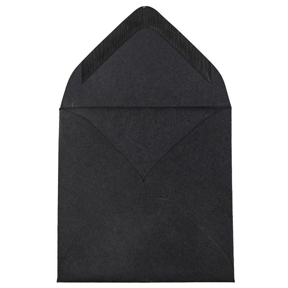 JAM Paper 3" Square Black Linen Invitation Envelopes, 25ct.