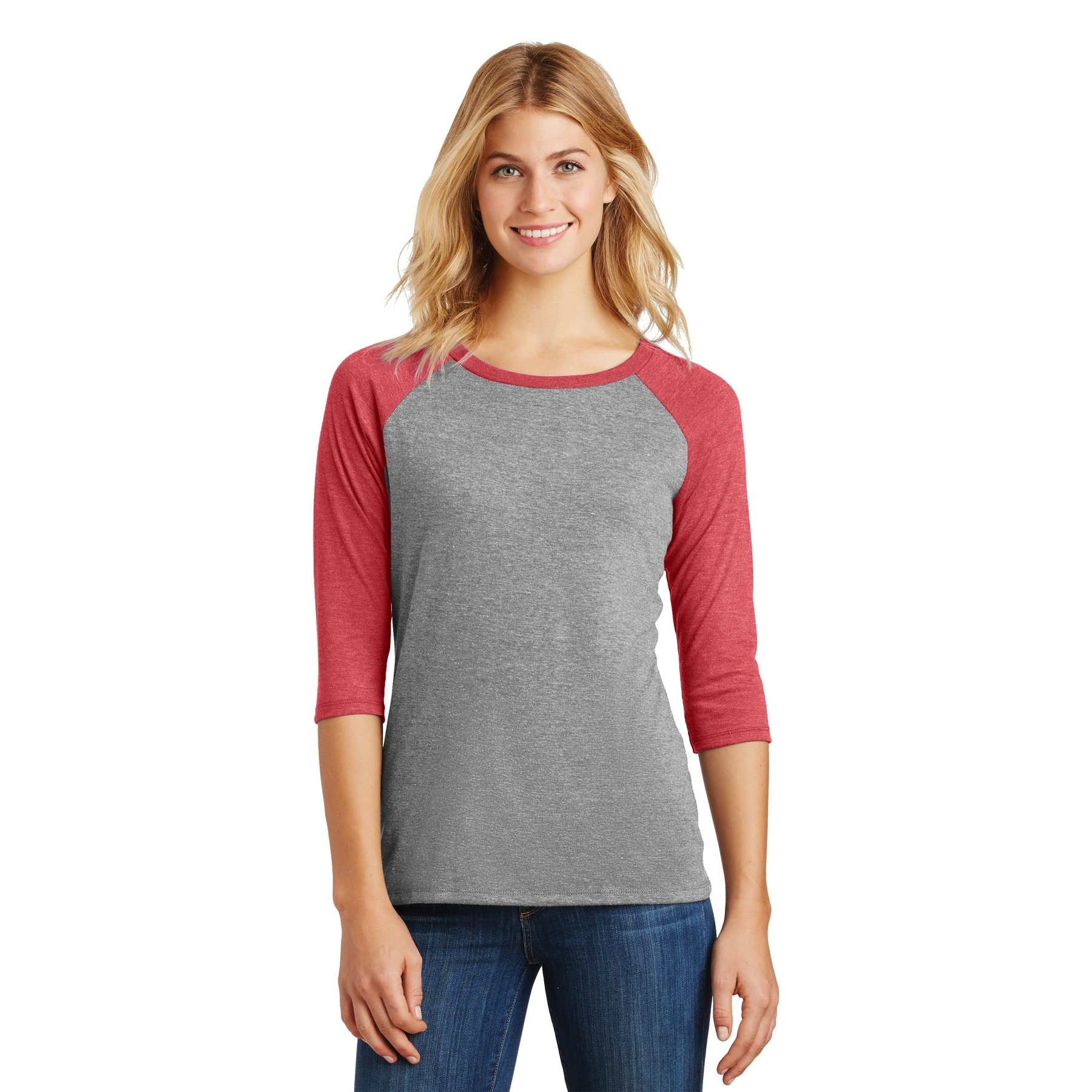 District&#xAE; Women&#x27;s Perfect Tri&#xAE; 3/4-Sleeve Raglan Adult T-Shirt