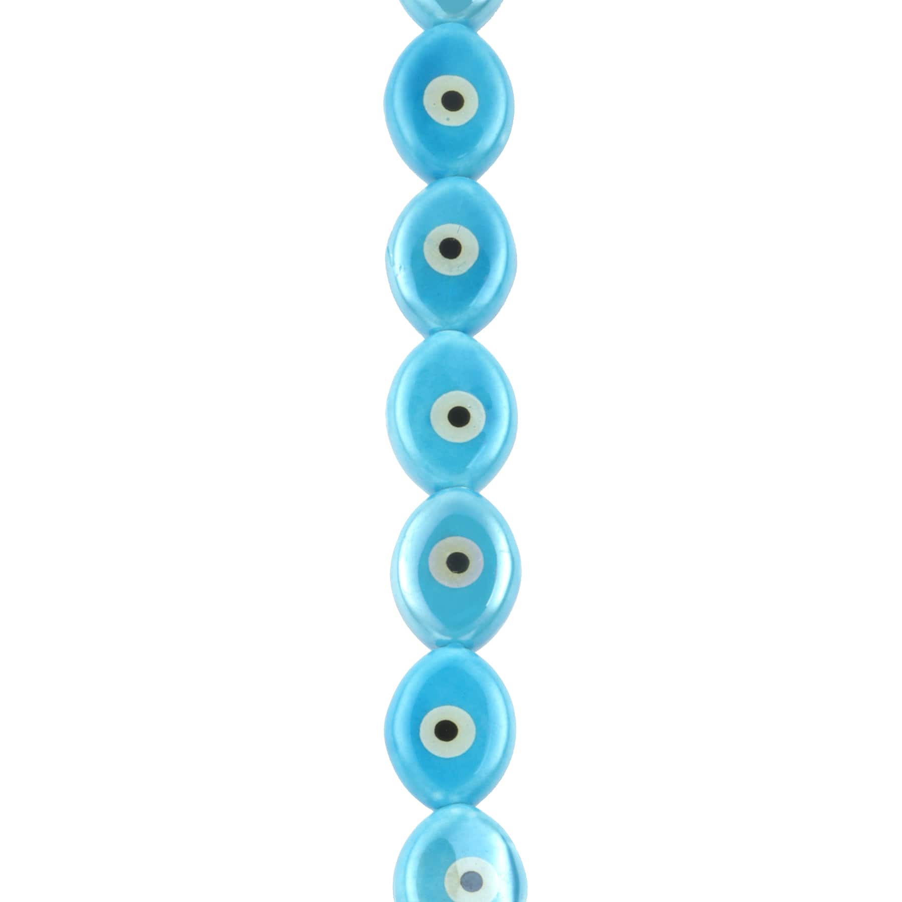 Blue Ceramic Evil Eye Beads, 15.5mm by Bead Landing&#x2122;