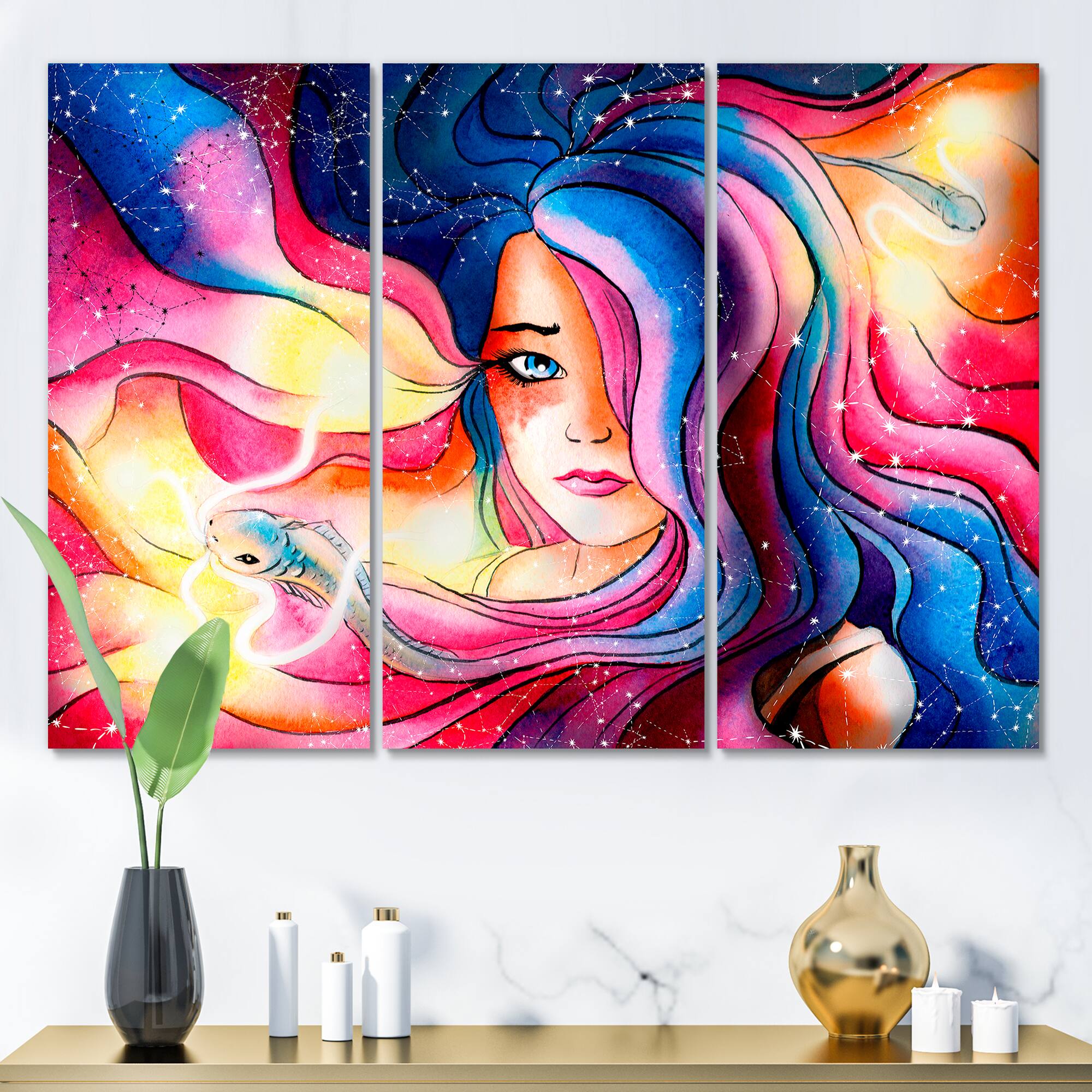 Designart - The Girl With The Glowing Hair