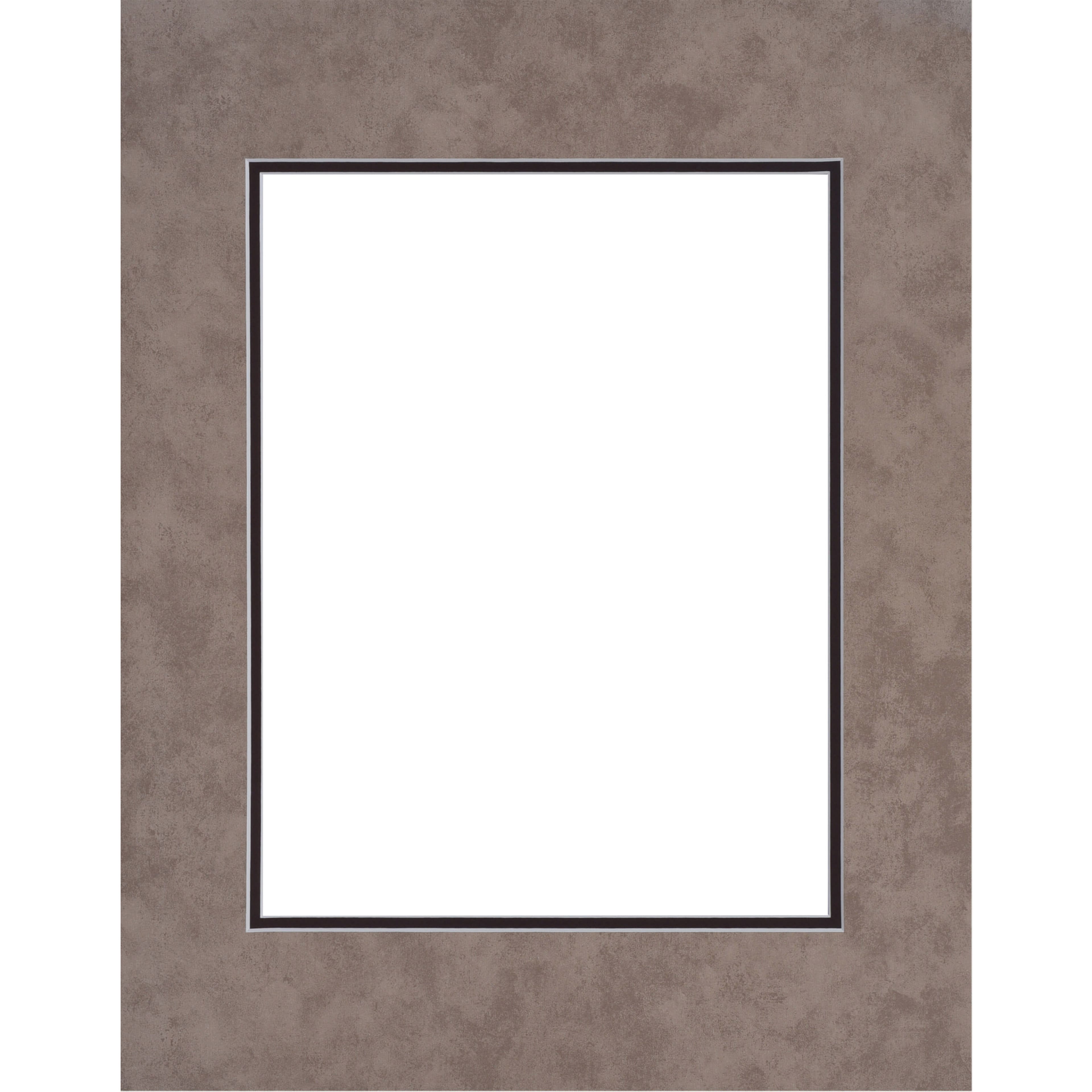 16&#x22; x 20&#x22; Taupe &#x26; Brown Double Mat by Studio D&#xE9;cor&#xAE;, 11&#x22; x 14&#x22; Opening Size