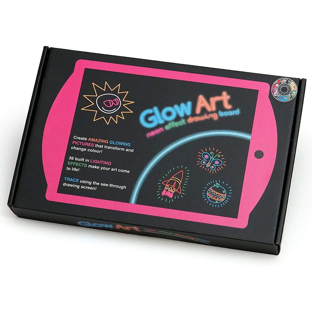 Marvin's Magic Pink Glow Art Neon Effect Drawing Board