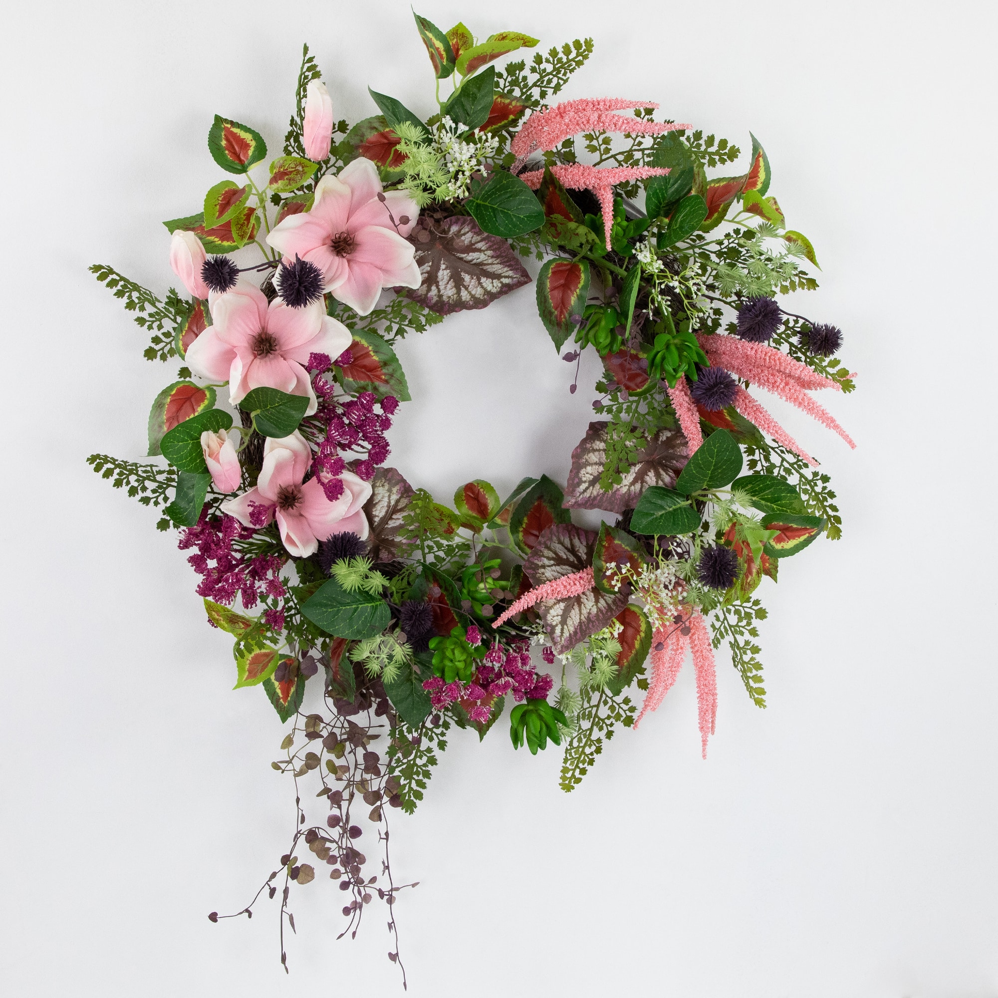 24" Succulent & Fern Wreath