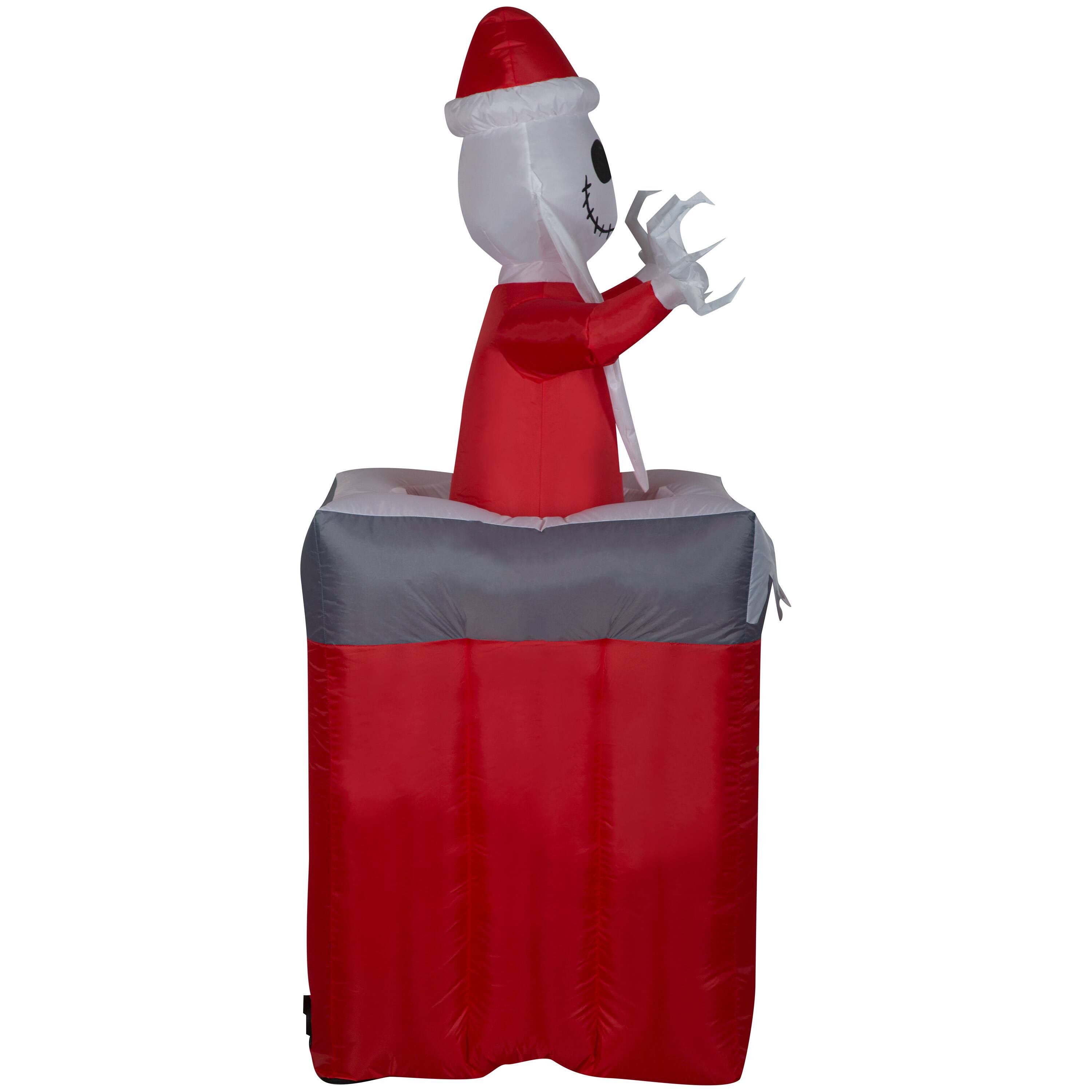 5.5ft. Animated Airblown® Inflatable Christmas Jack Skellington in Chimney