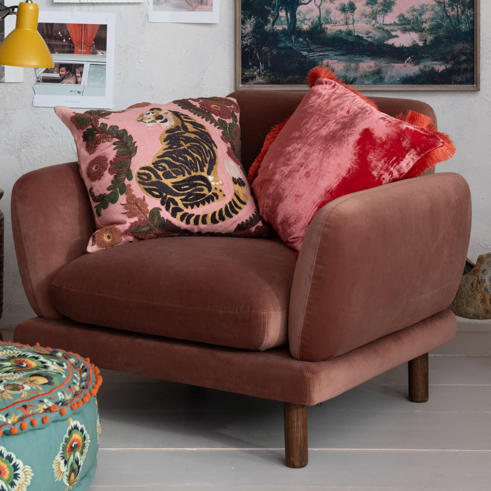 Hello Honey® 20" x 20" Berry Bliss Eyelash Fringe Pillow