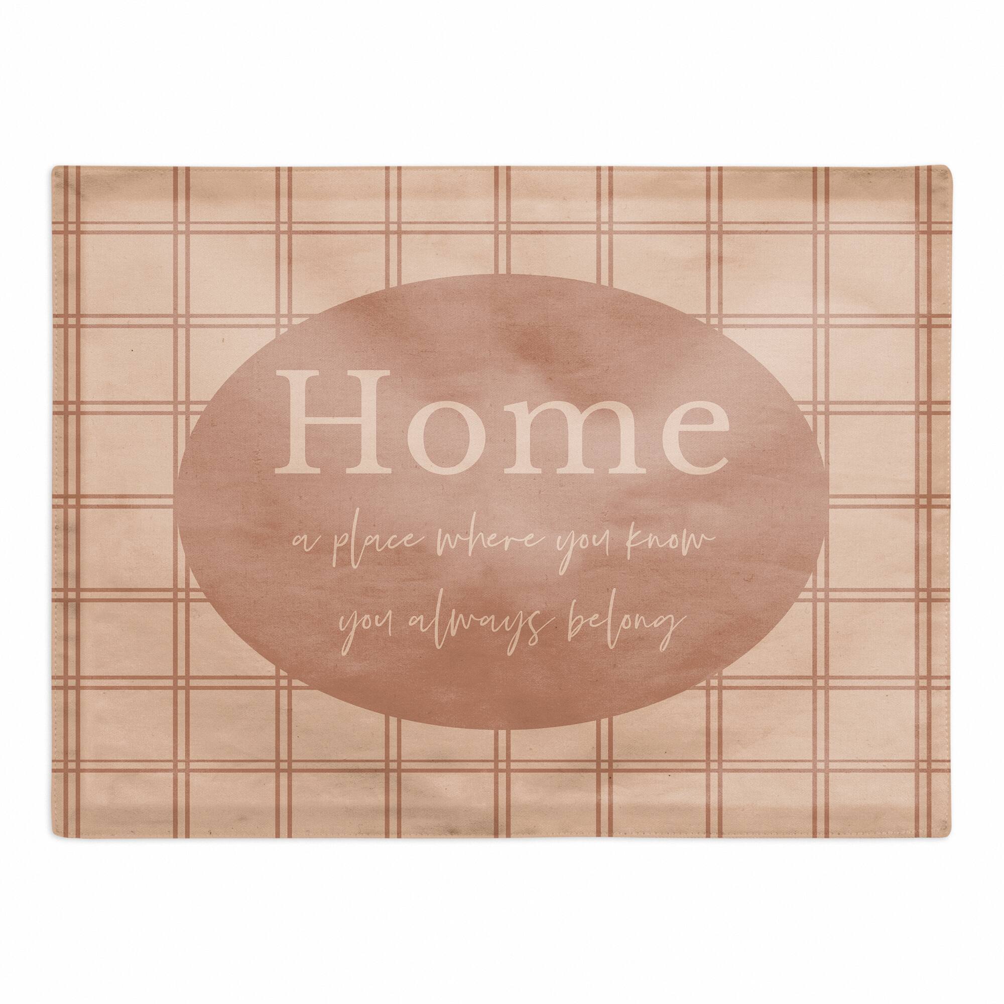 18" Always Belong Home Cotton Twill Placemat