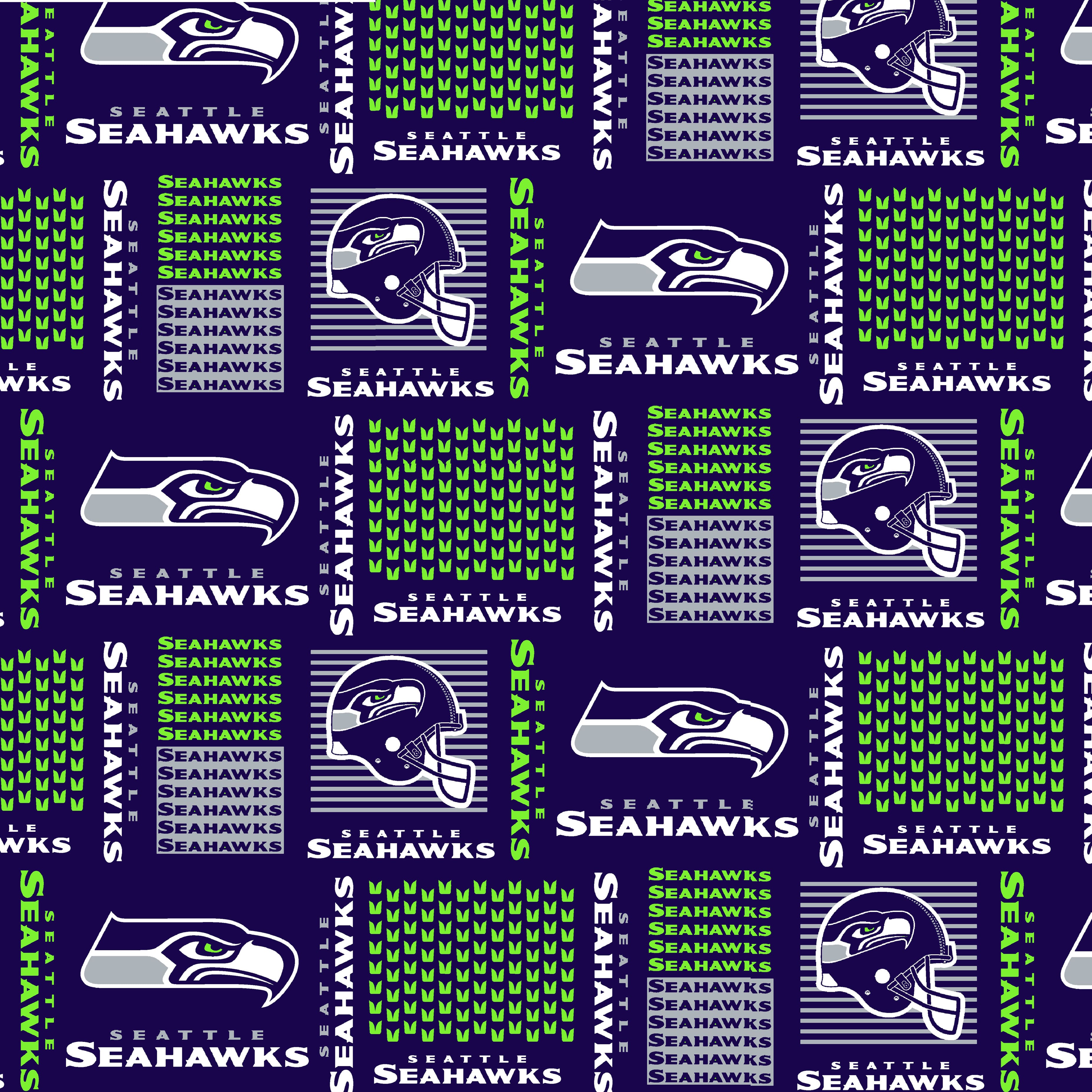 NFL Seattle Seahawks Block Cotton Fabric