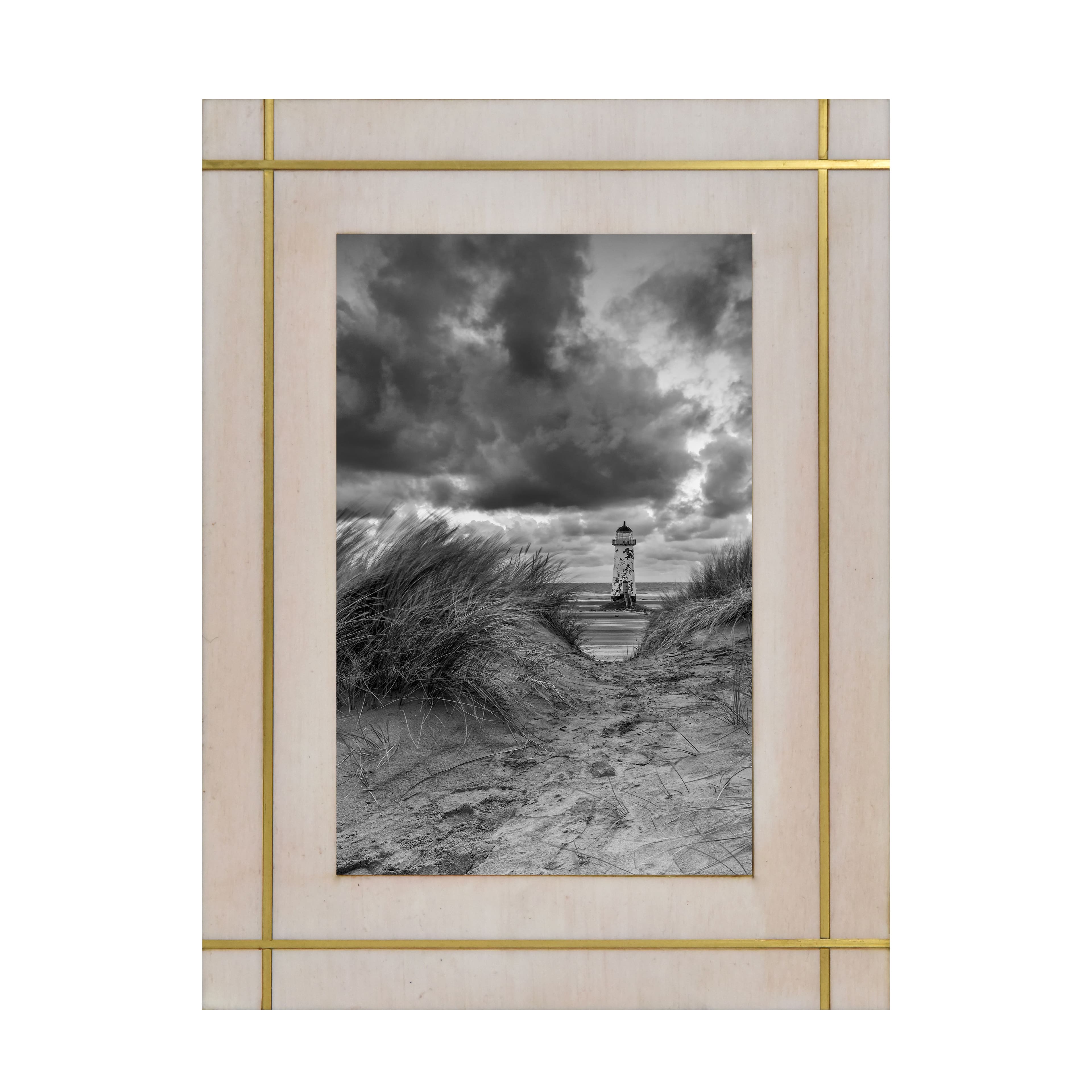 4" x 6" Ivory & Gold Tabletop Frame by Studio Décor® Treasured Finds