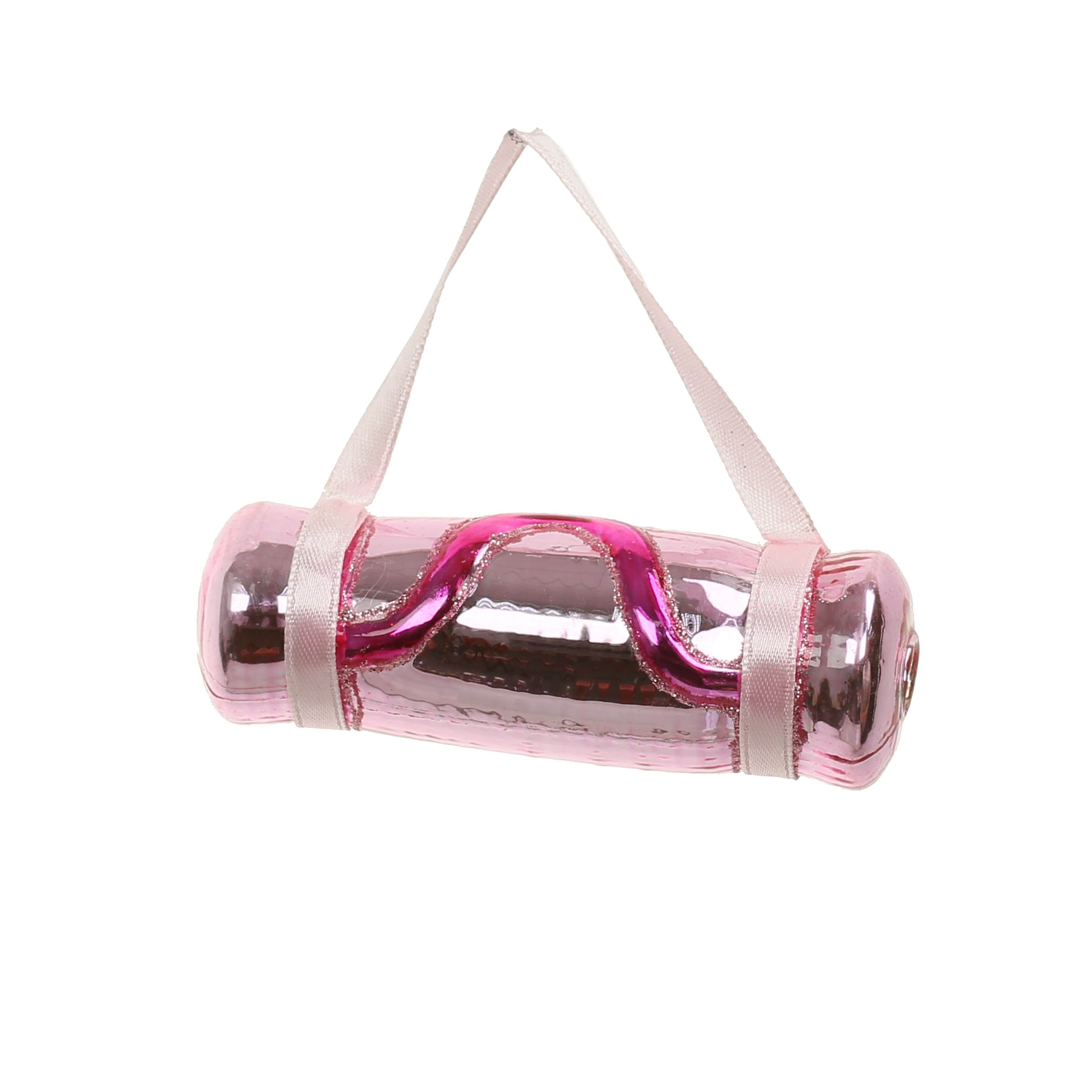 3.75&#x22; Pink Glass Yoga Mat Ornament by Ashland&#xAE;