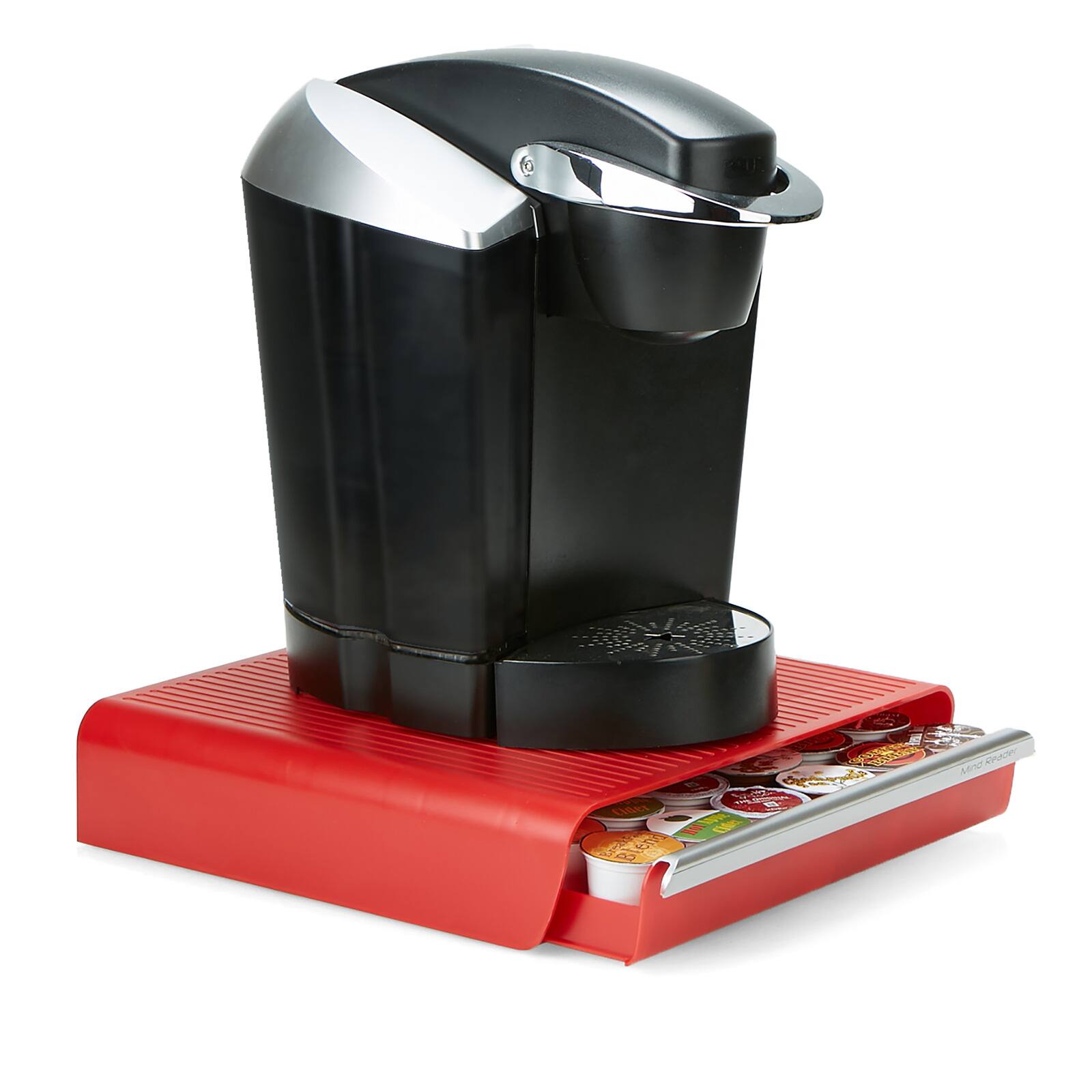 Mind Reader Red Single Serve Coffee Coffee Station &#x26; Pod Capsule Storage