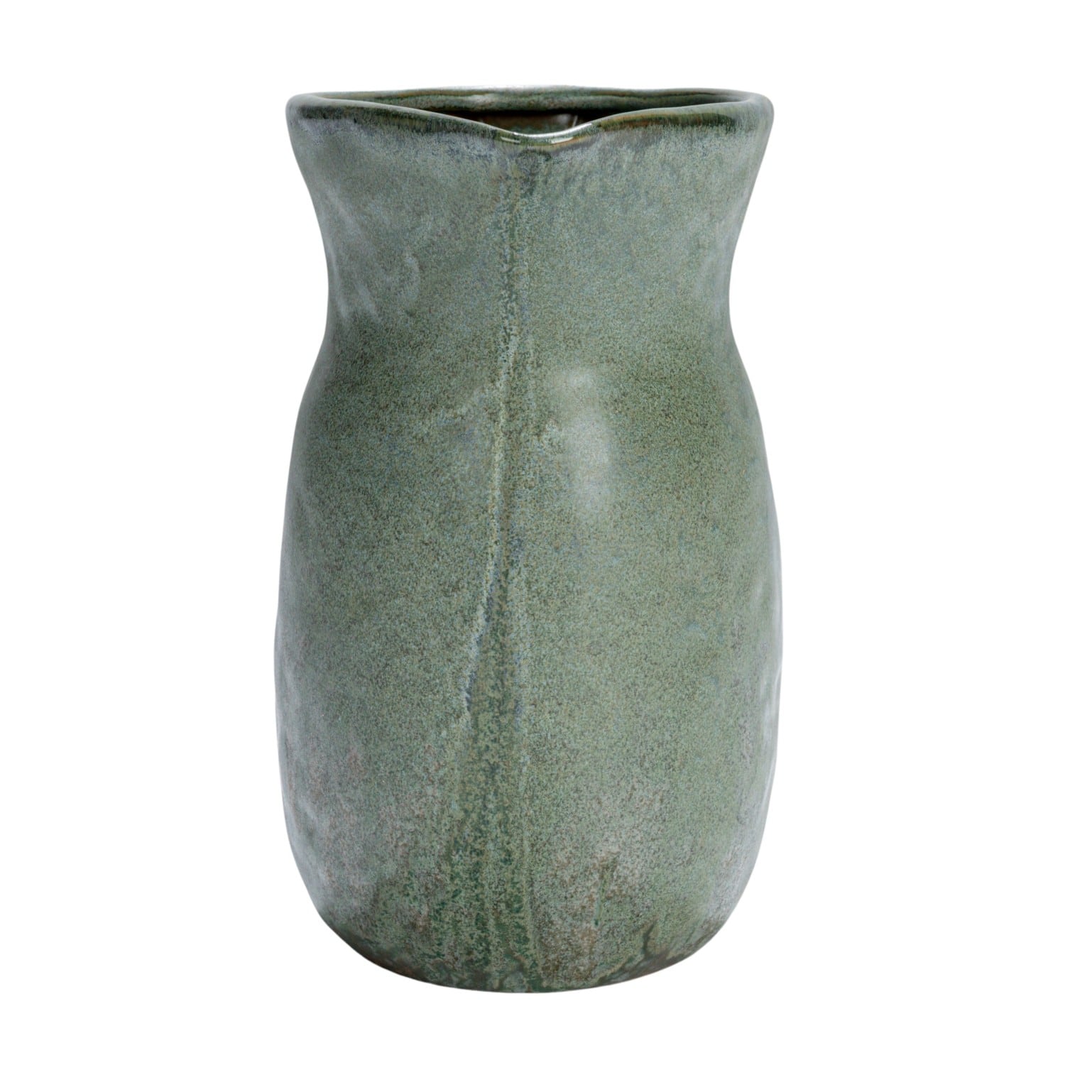 9&#x22; Matte Teal Round Stoneware Pitcher