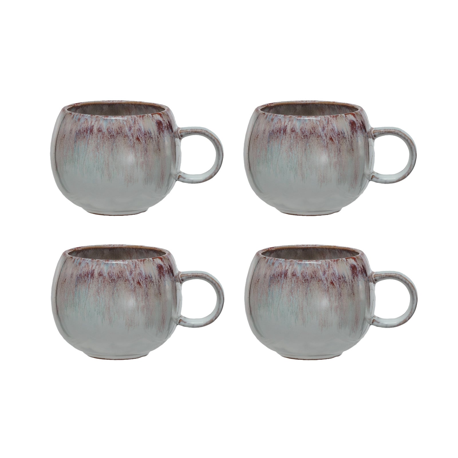Hello Honey&#xAE; 3.25&#x22; Berry Bliss Reactive Glaze Stoneware Mugs, 4ct.