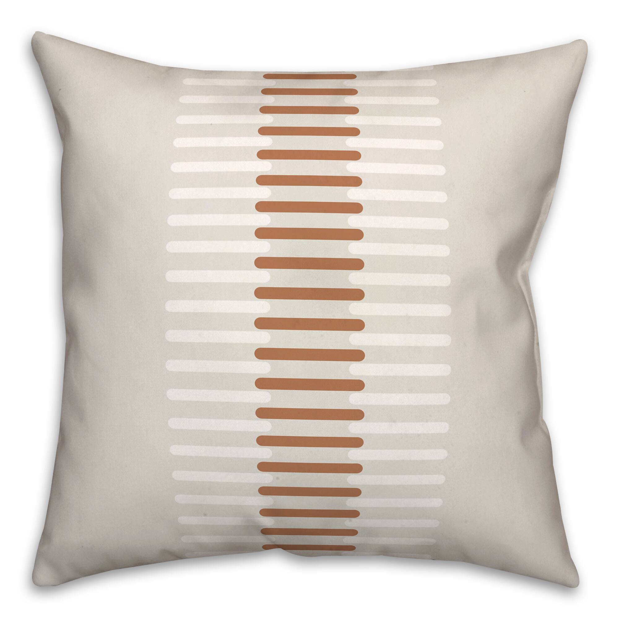 Earthy Stripes Throw Pillow