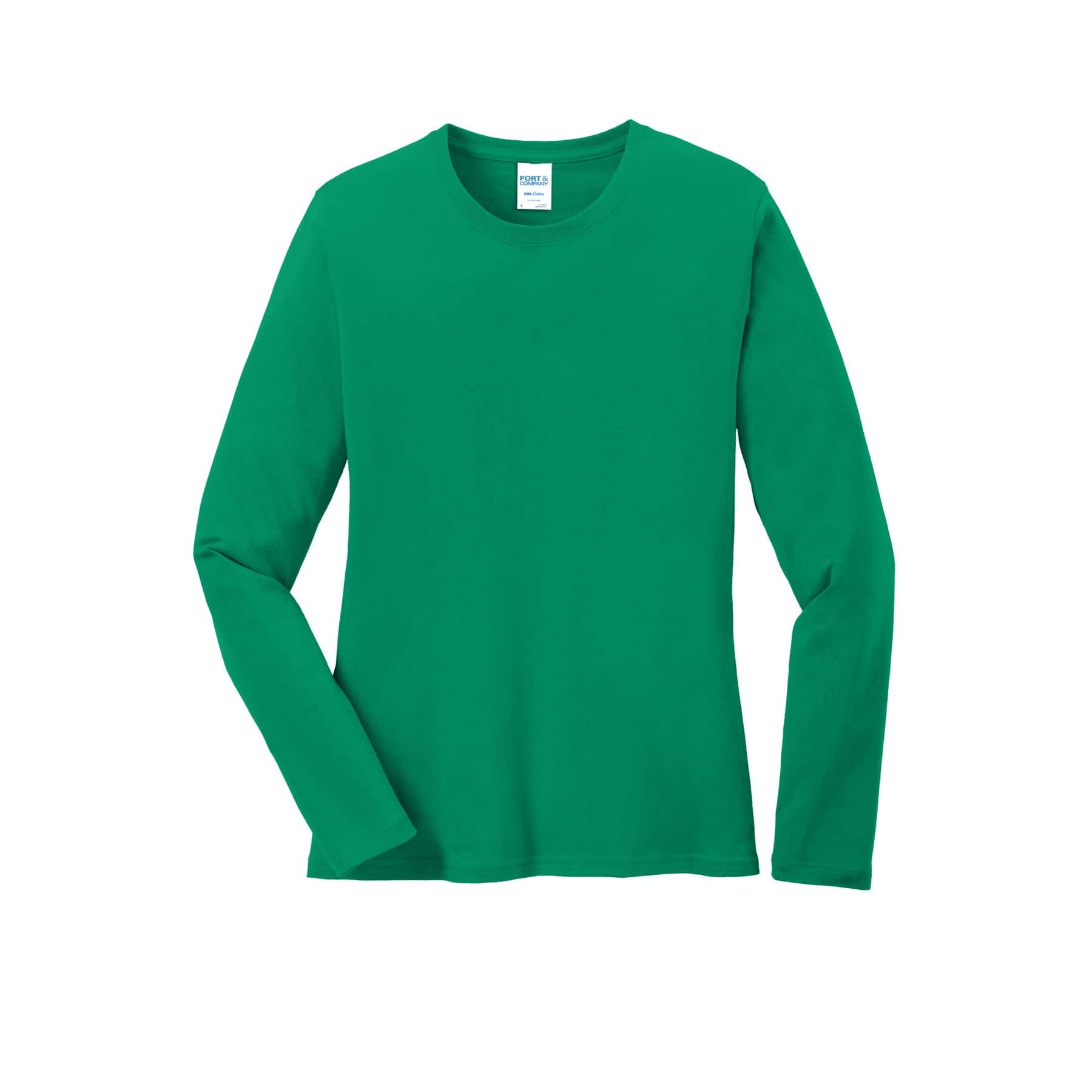 Port & Company® Core Cotton Colors Long Sleeve Ladies T-Shirt