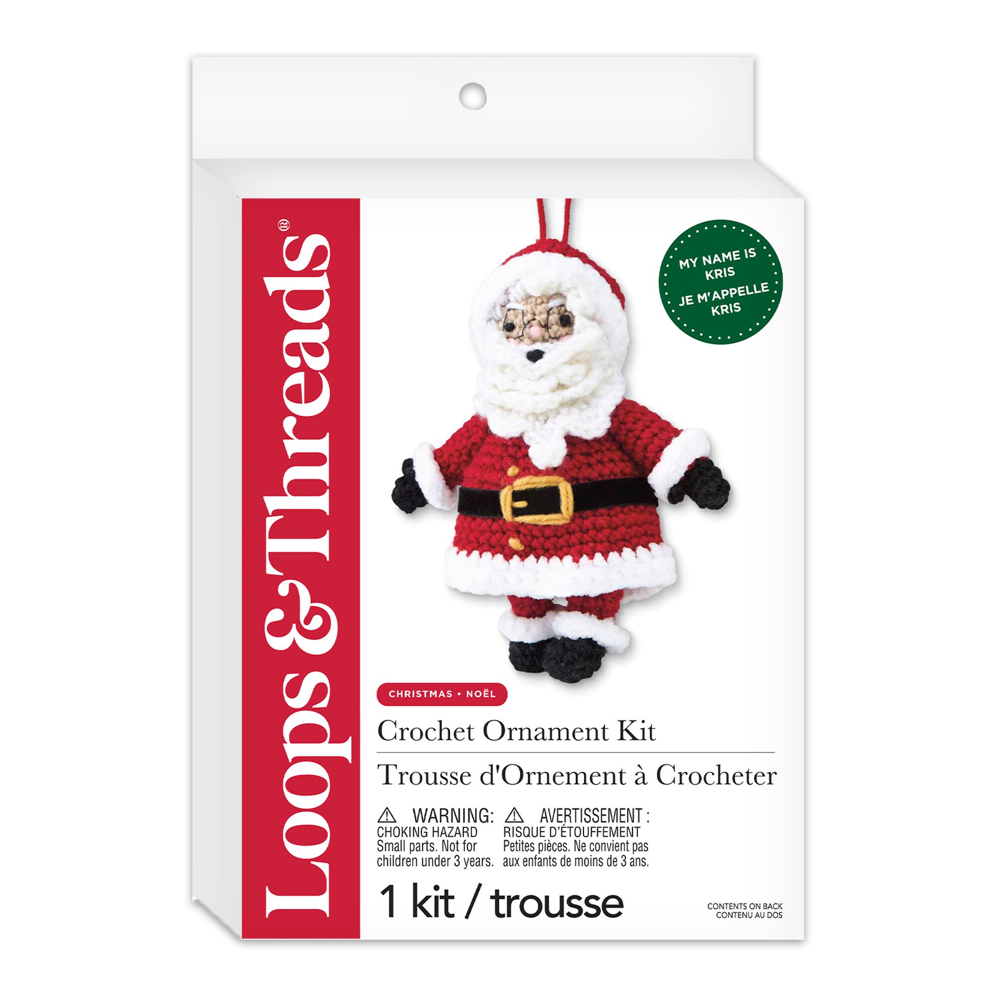 Intermediate Santa Amigurumi Crochet Ornament Kit by Loops &#x26; Threads&#xAE;