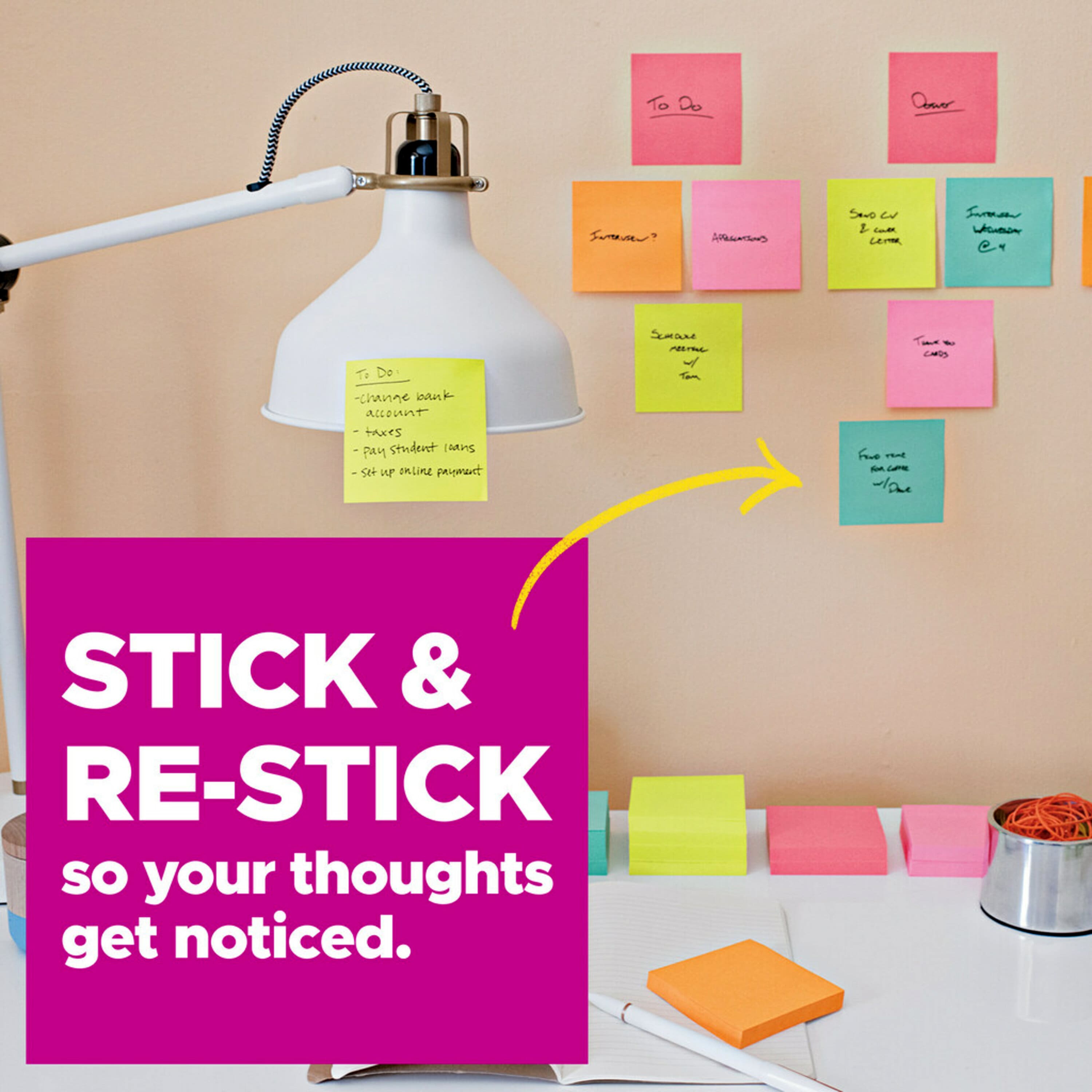 Post-It&#xAE; Energy Boost Collection Super Sticky Notes