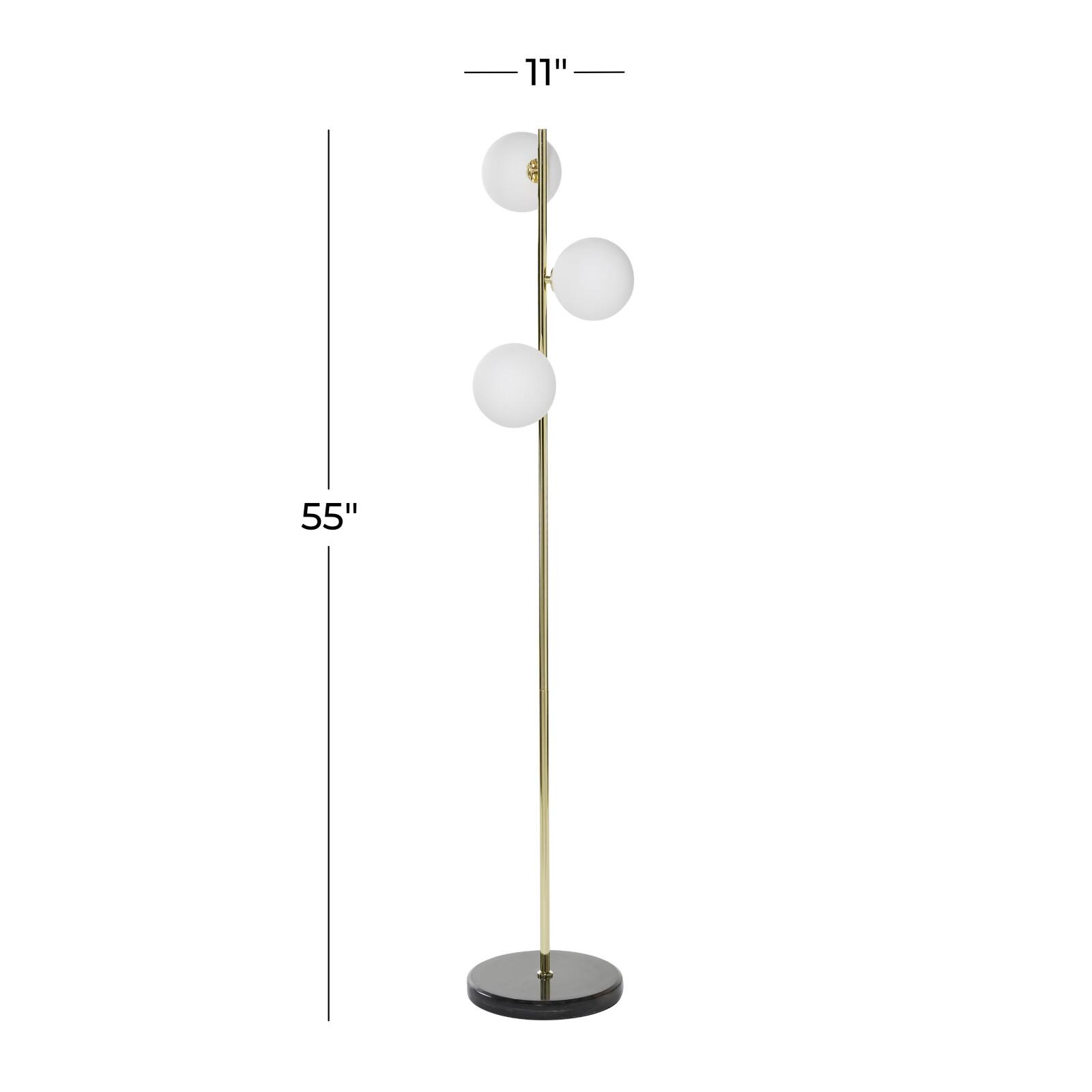 CosmoLiving by Cosmopolitan 55" Gold Metal Modern Floor Lamp