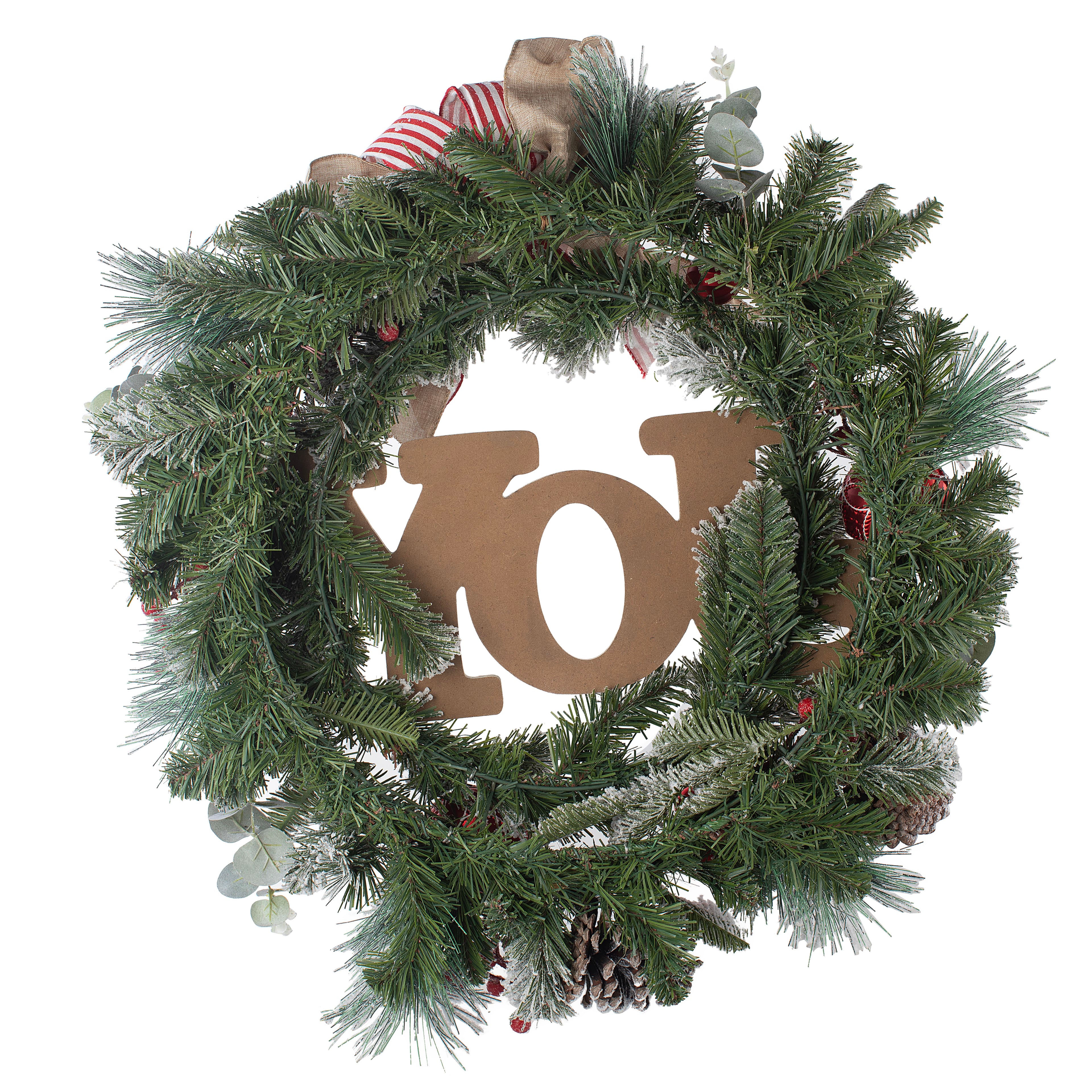 24&#x22; Snowy Pine Joy Wreath by Ashland&#xAE;