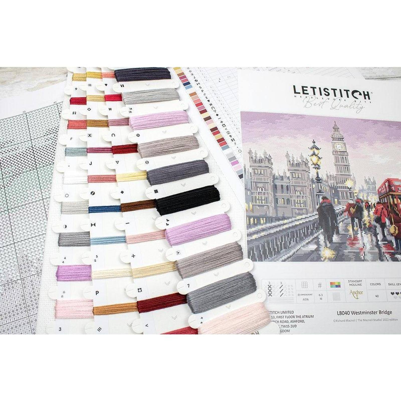 LetiStitch Westminster Bridge Counted Cross Stitch Kit