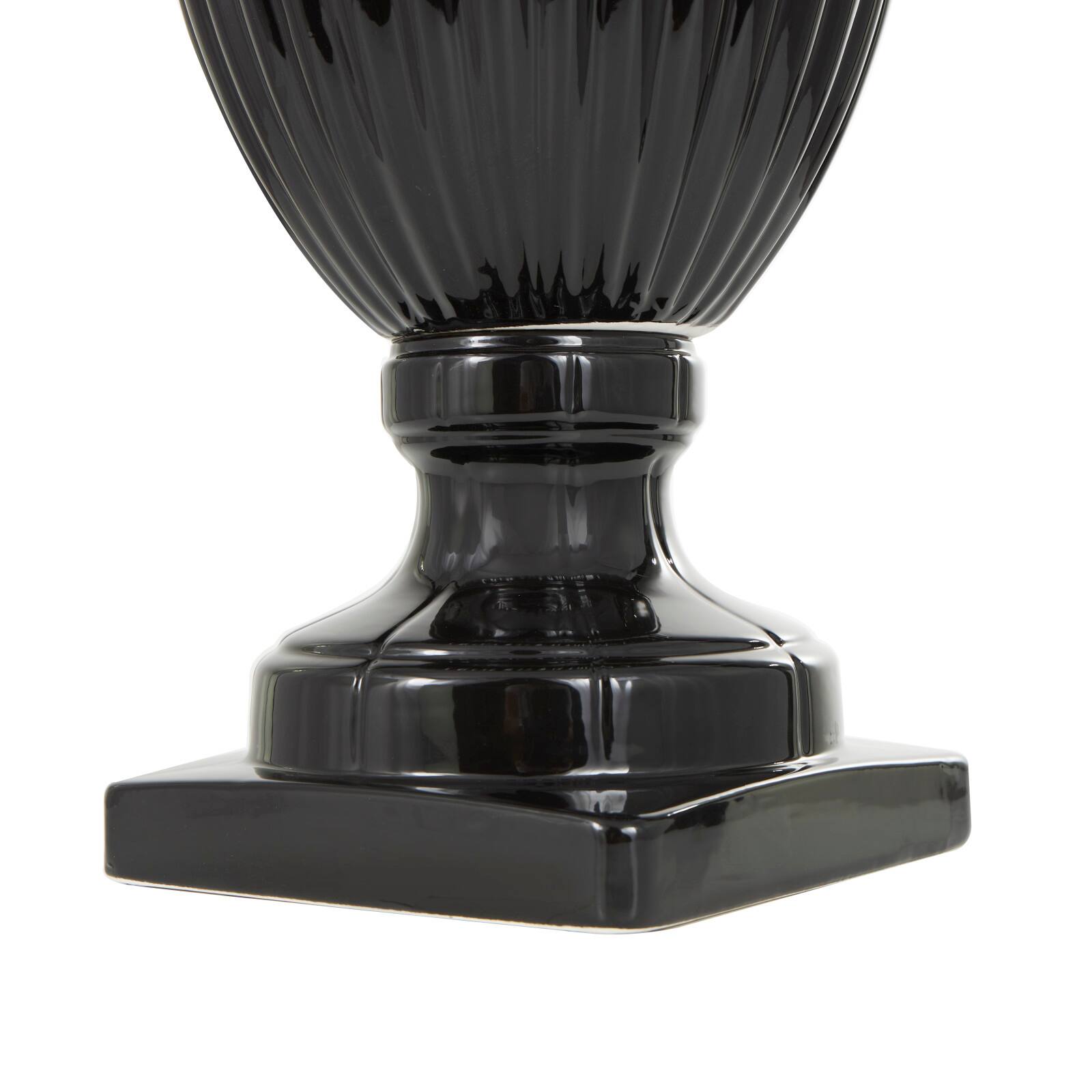 Black Ceramic Decorative Jar