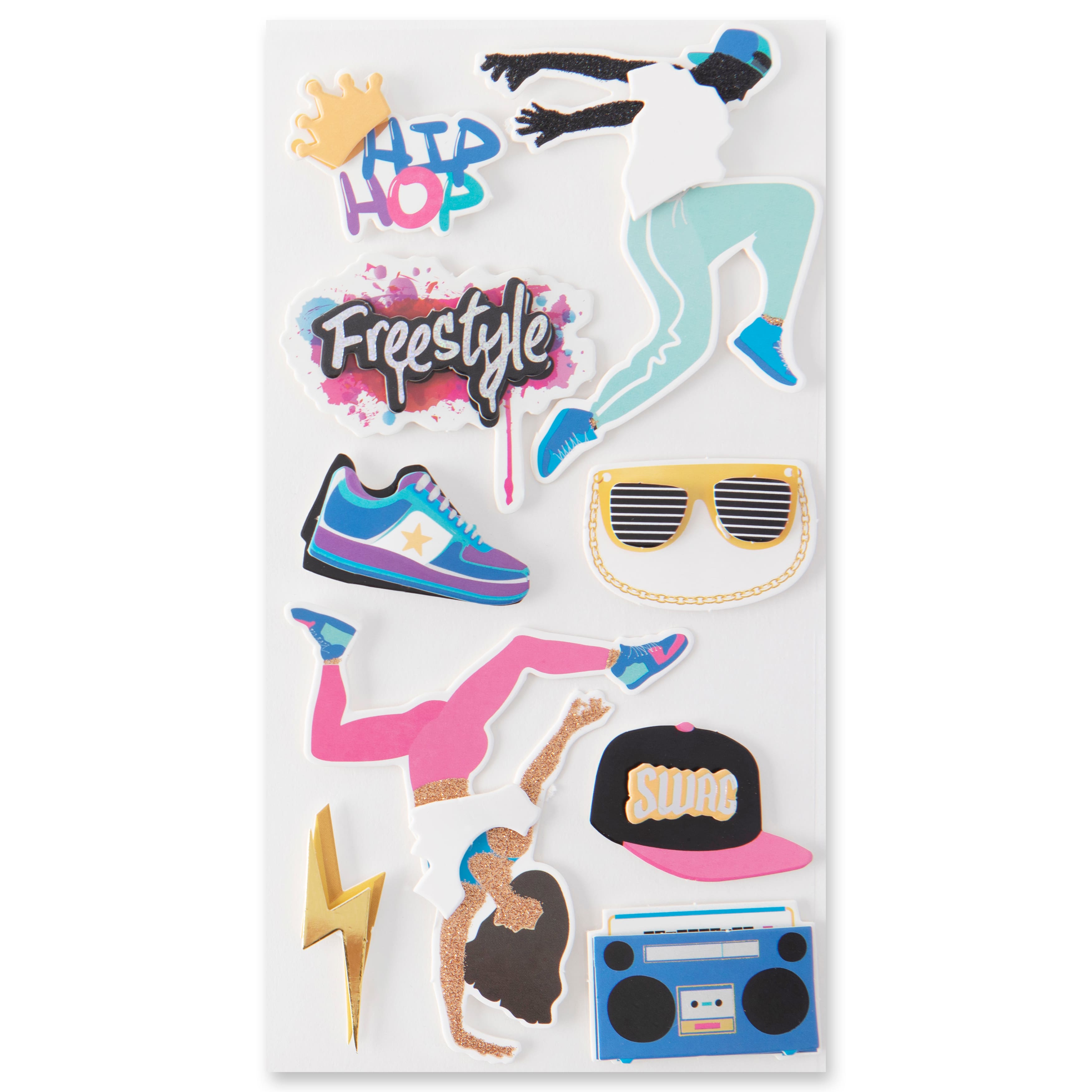 12 Pack: Hip Hop Dance Stickers by Recollections&#x2122;