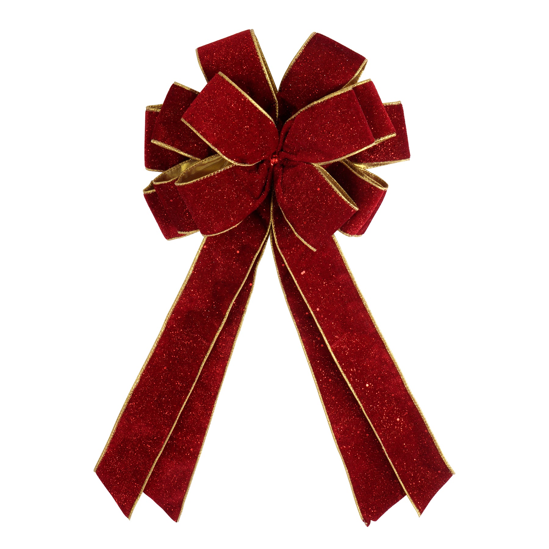 21" Red & Gold Velvet Tree Bow by Celebrate It®
