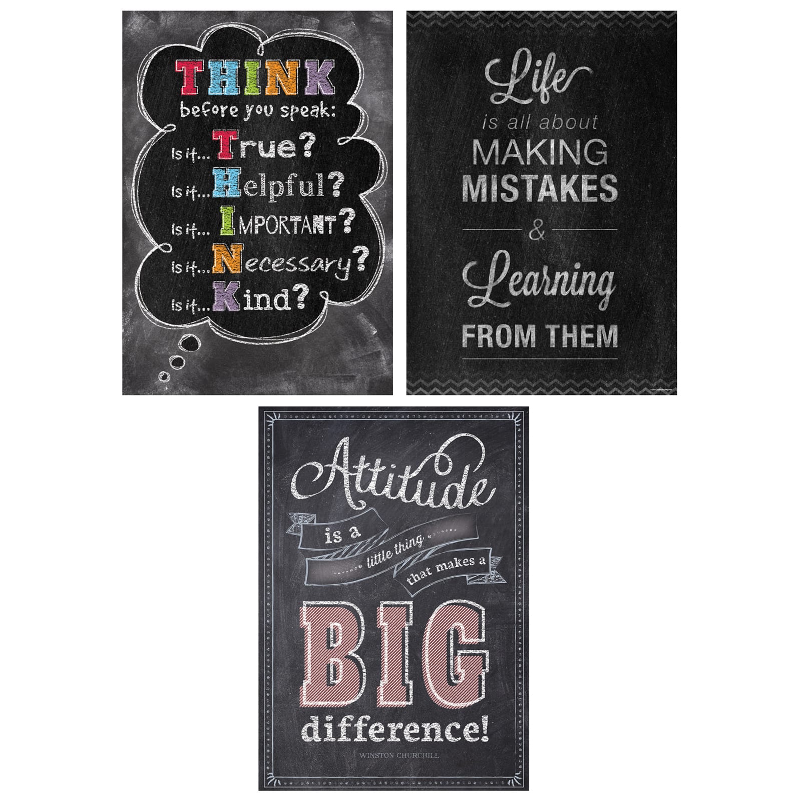 Creative Teaching Press® Chalk It Up Think Before You Speak Poster Set, 3ct. | Michaels®