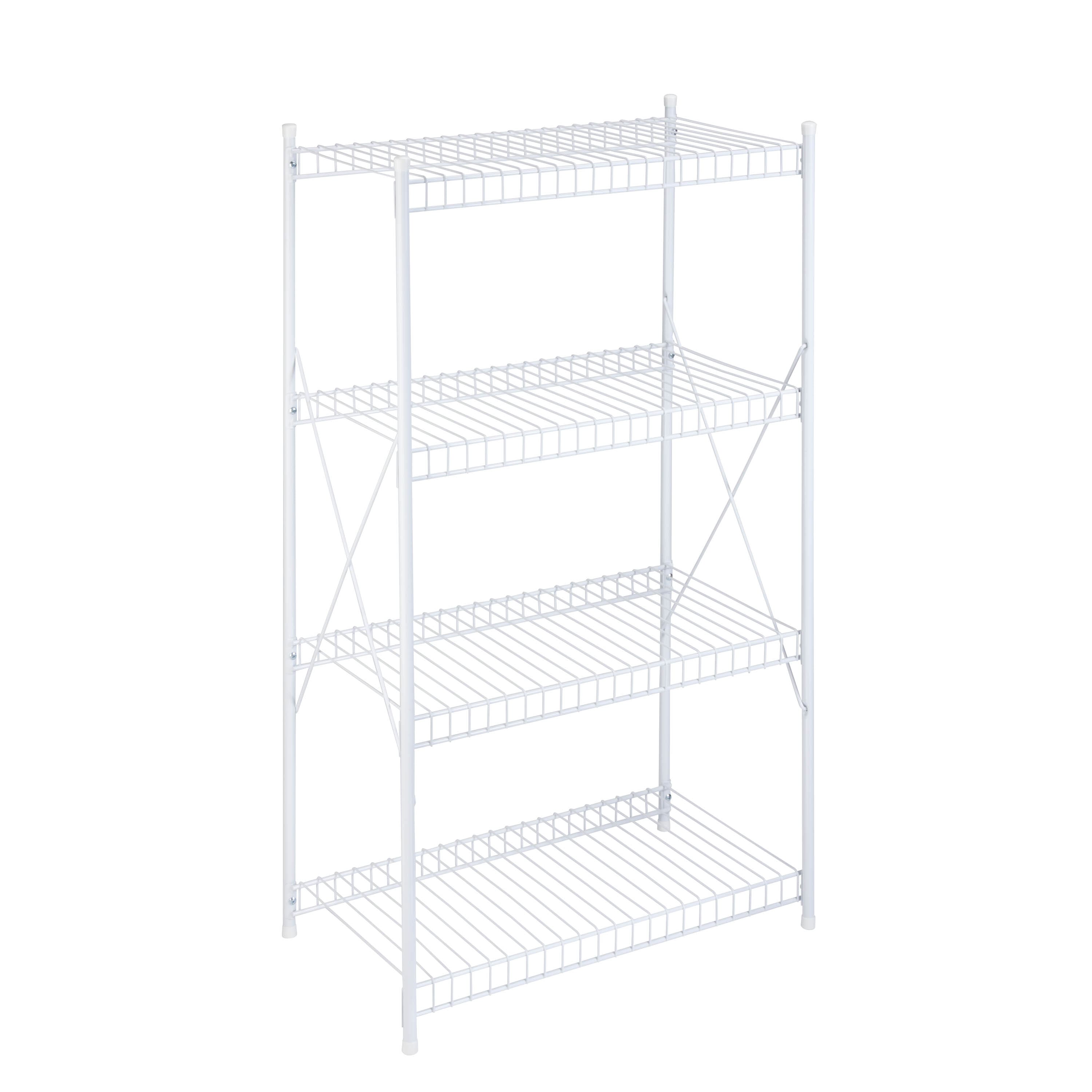 Honey Can Do White 4-Tier Storage Shelf