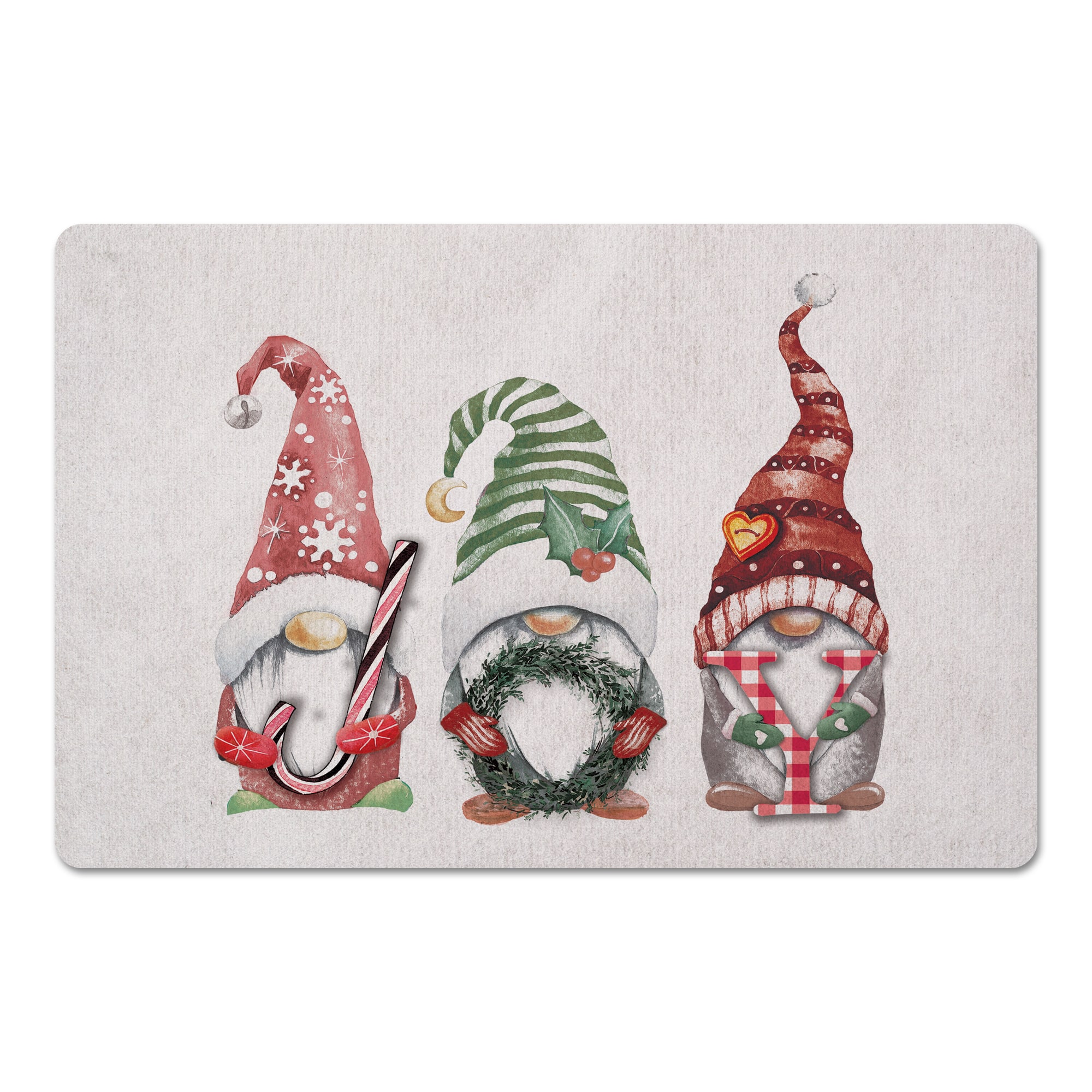 Joy Christmas Gnomes Floor Mat