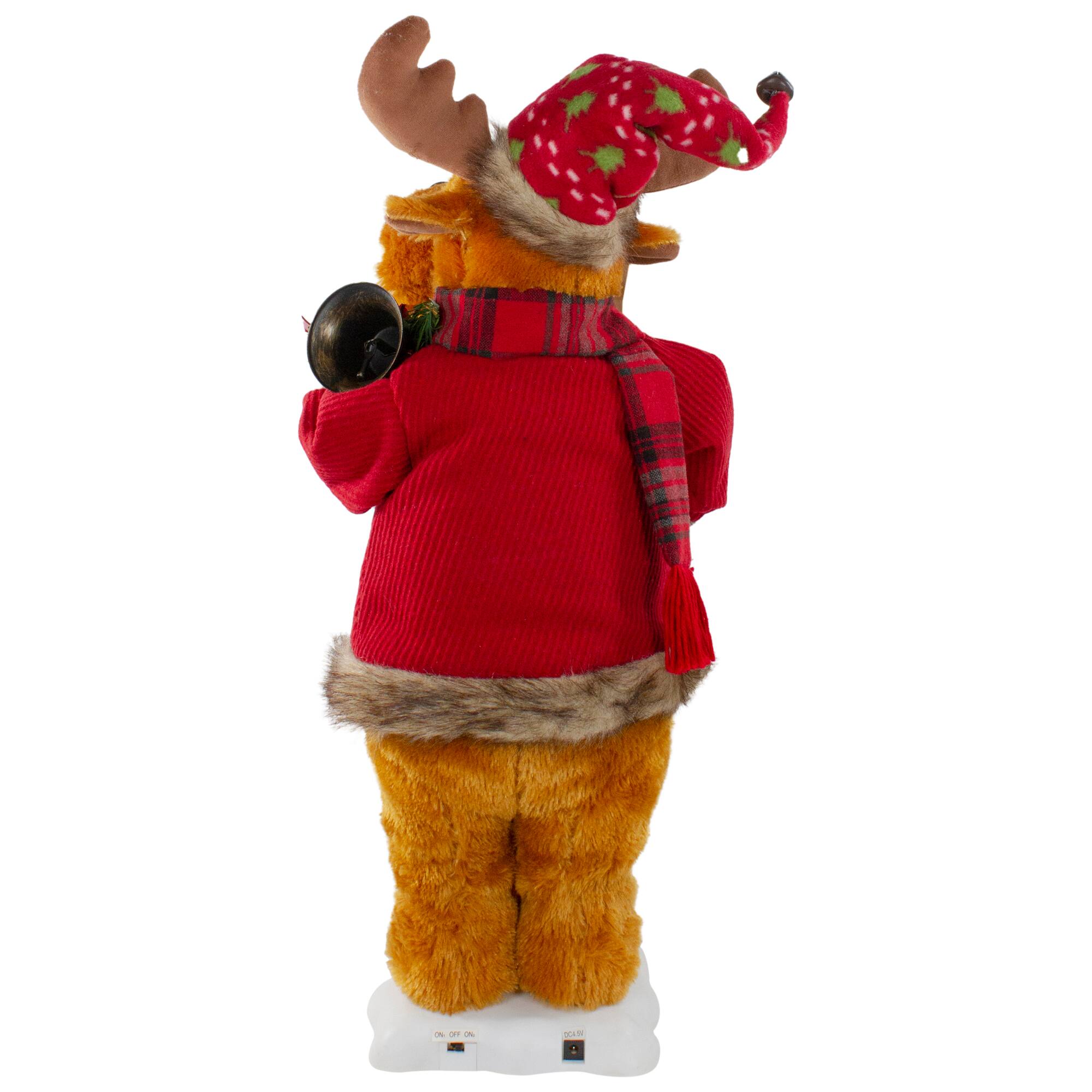 24&#x22; Lighted &#x26; Animated Musical Moose Christmas Figure