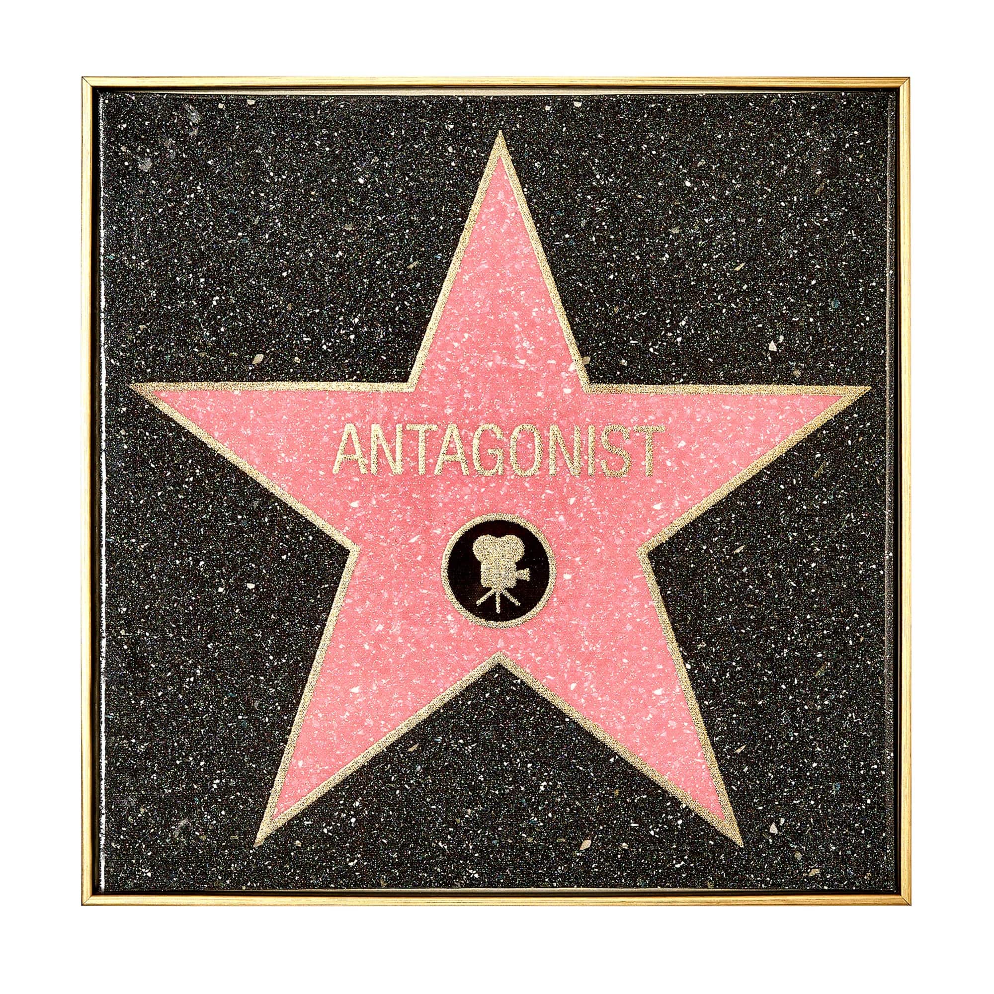 American Art Decor Antagonist Framed Canvas 16" x 16" Wall Decor